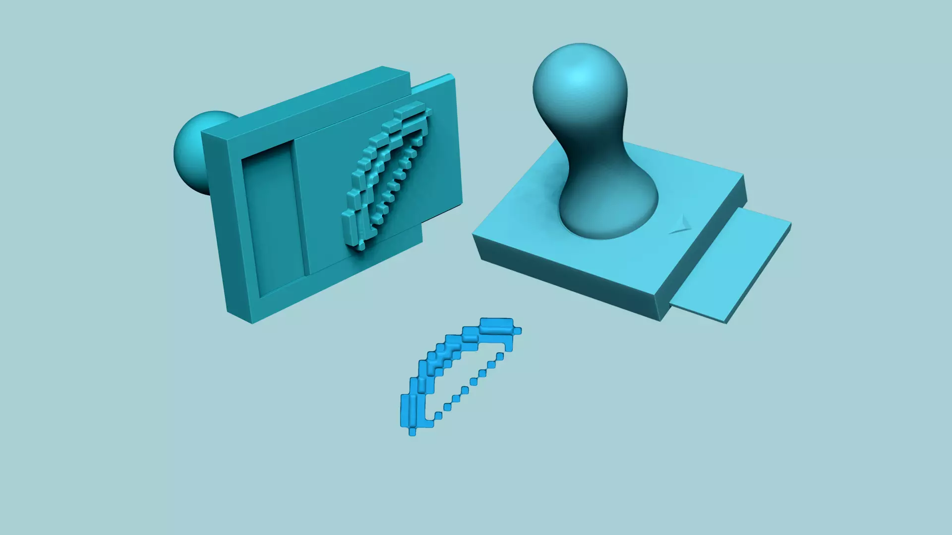 Stamp 88 Minecraft Bow - Fondant Decoration Maker Toy 3D print model_0