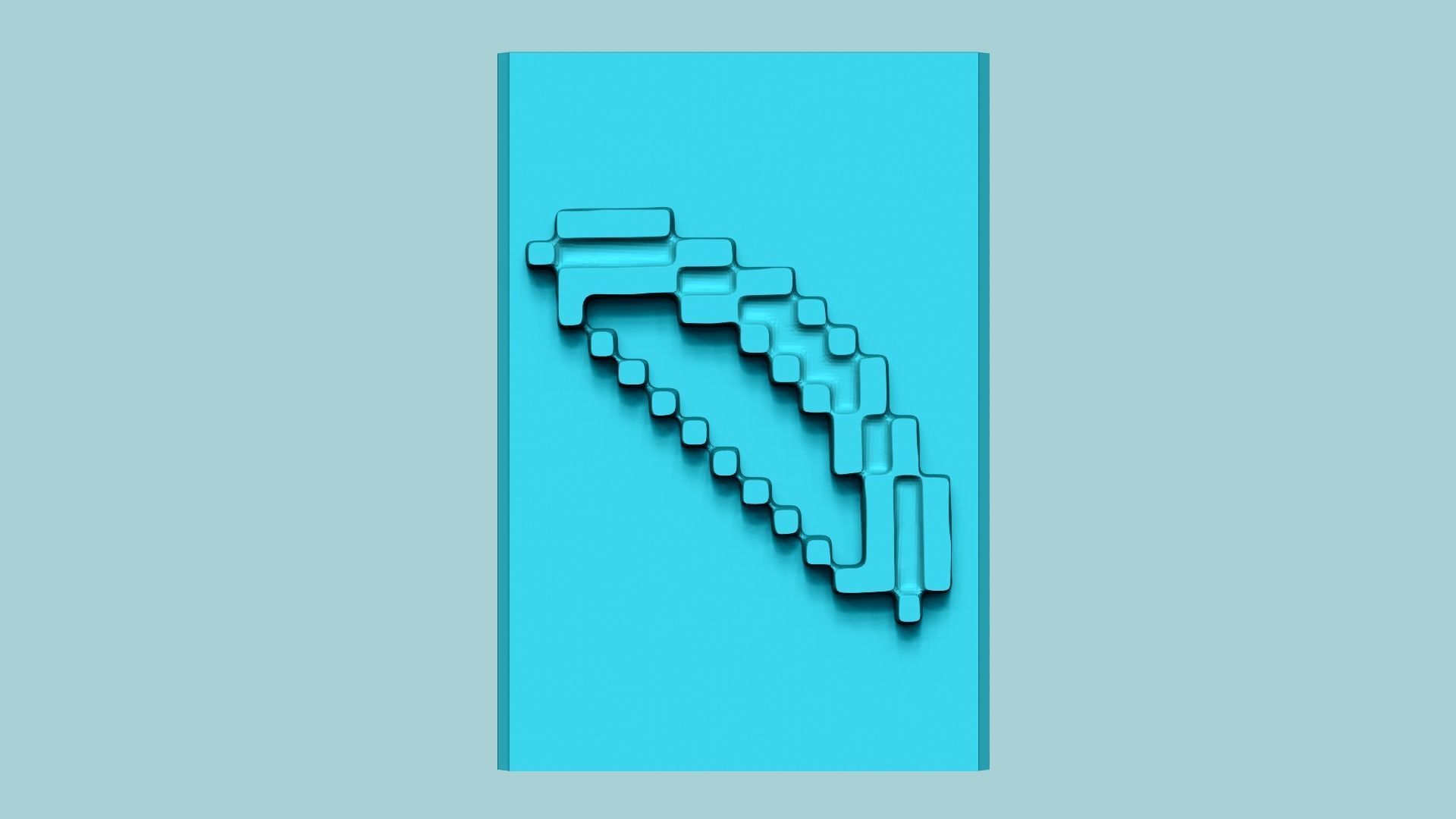 Stamp 88 Minecraft Bow - Fondant Decoration Maker Toy 3D print model_2