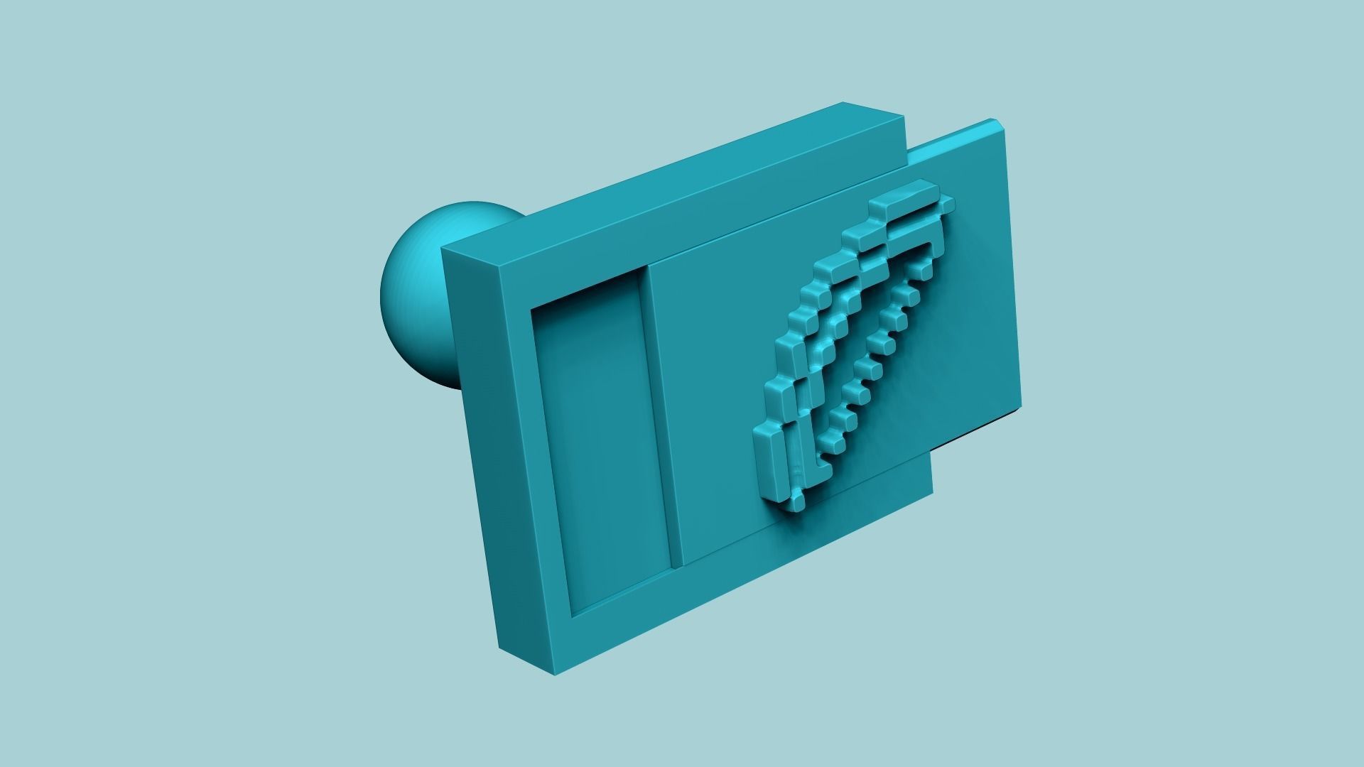 Stamp 88 Minecraft Bow - Fondant Decoration Maker Toy 3D print model_3