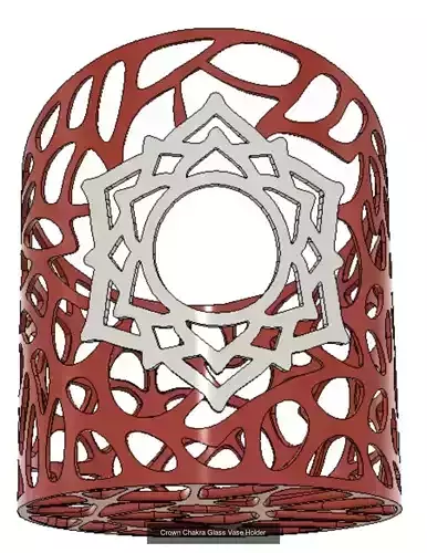 7 Chakras Glass Vase Holder 3D Model Collection