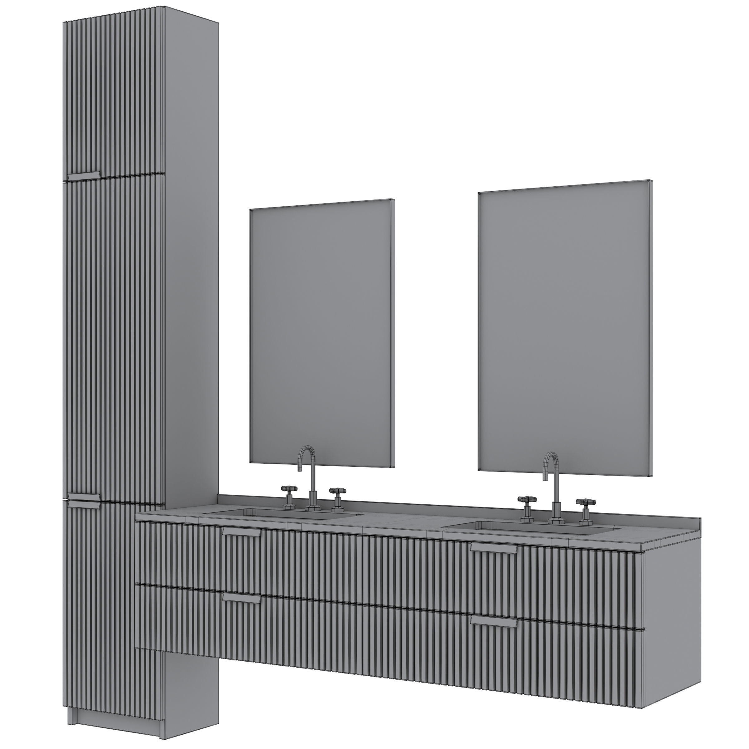 Vanity unit KASABLANCA by Cazarina 3D model_4