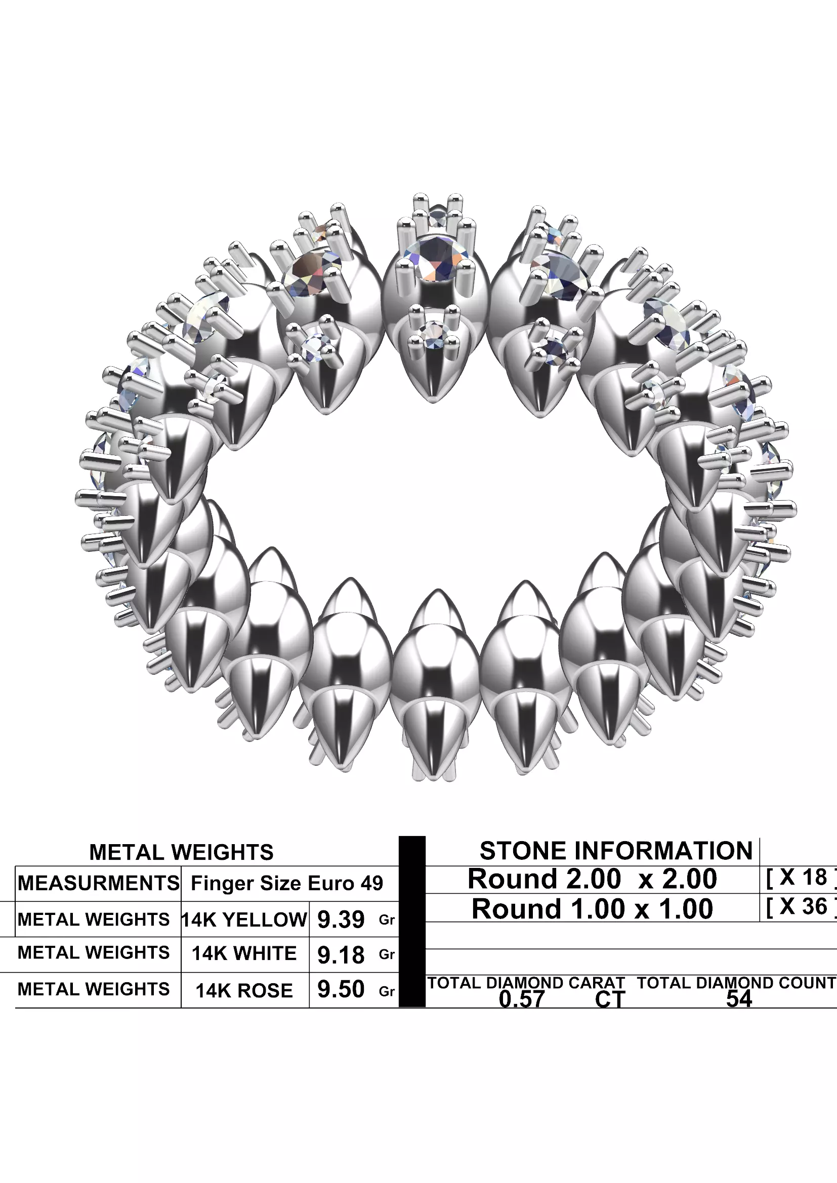 Cluster Diamond Crown Ring 3DM STL Jewelry Model Free 3D print model