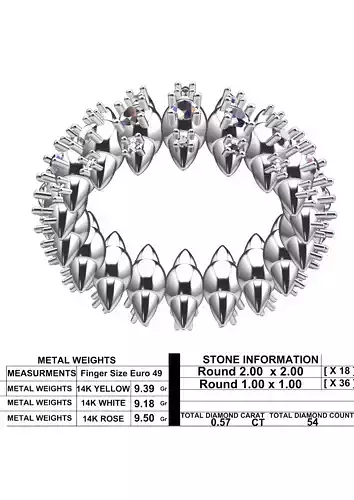 Cluster Diamond Crown Ring 3DM STL Jewelry Model 3D print model