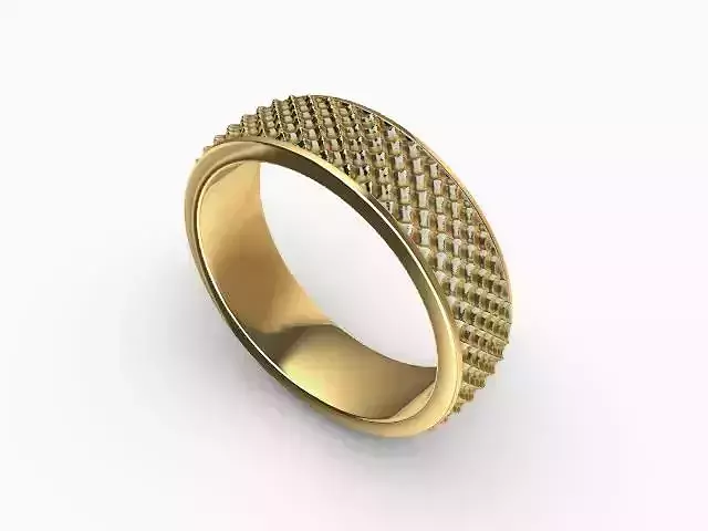 diamond texture ring band US size 10