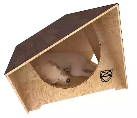 CNC and 3D File Dog House 3D print model CNC and 3D File Dog House 3D print model