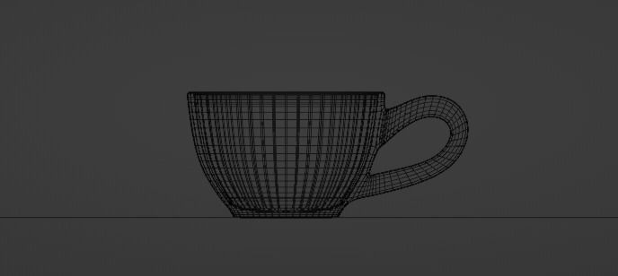 Heart Cup Low-poly 3D model_3