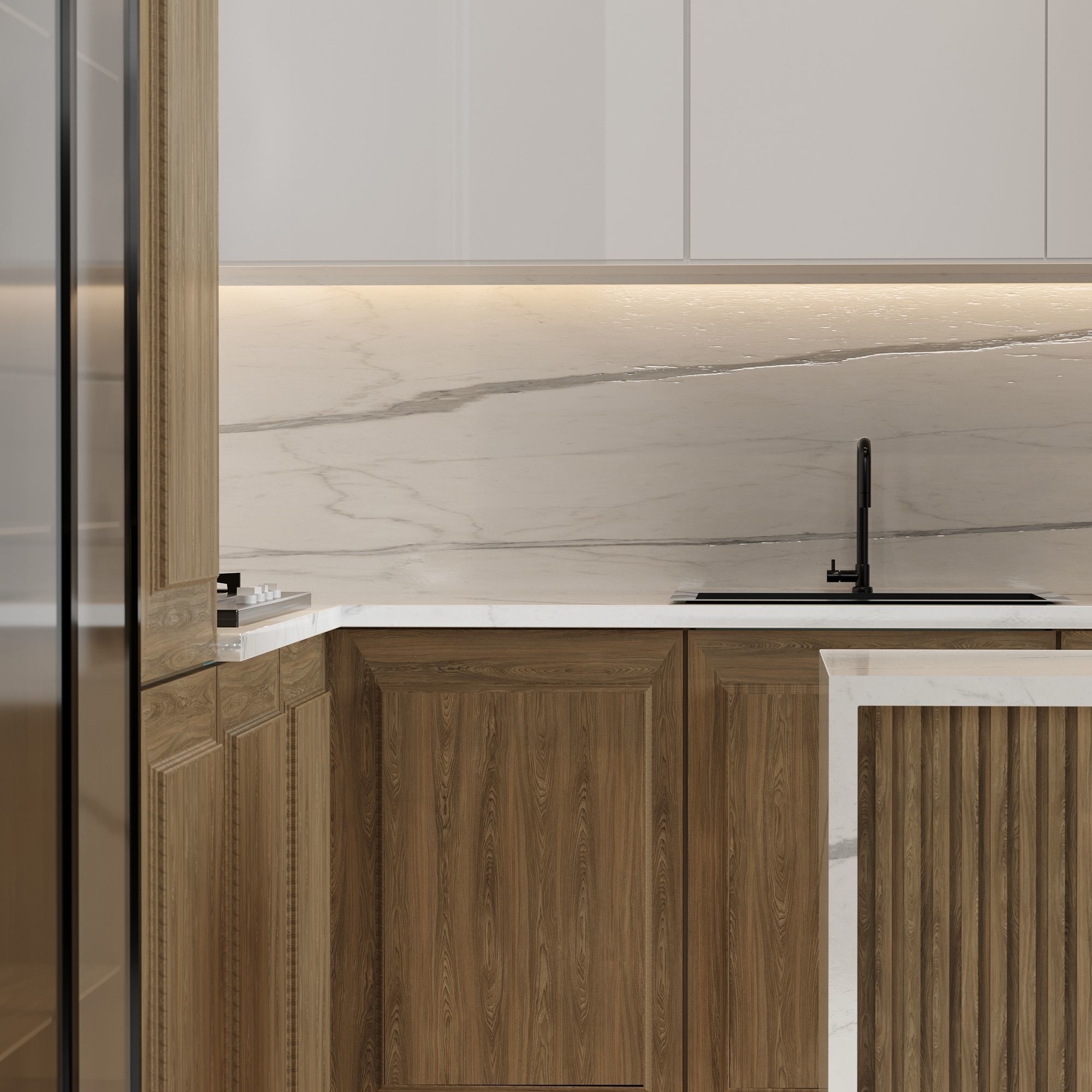 Kitchen Low-poly 3D model_3