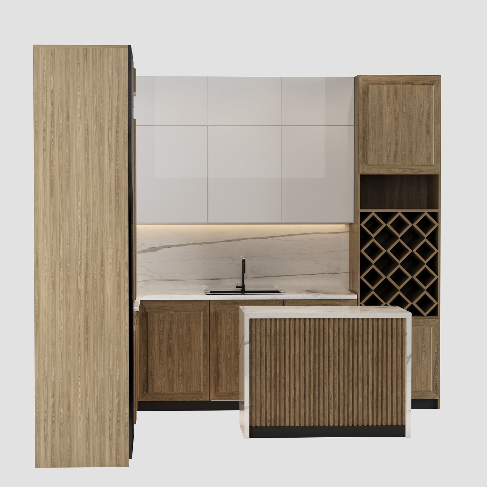 Kitchen Low-poly 3D model_6