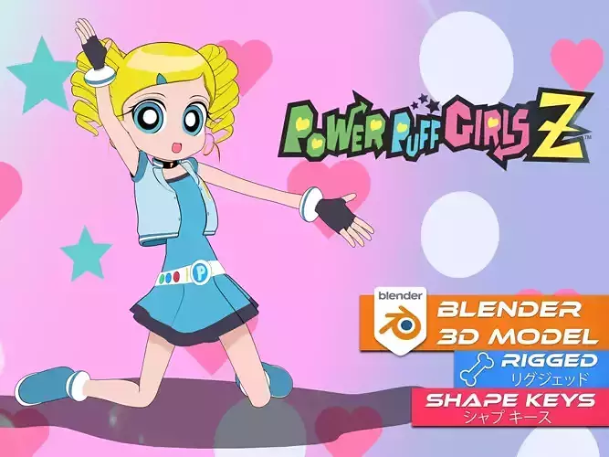 Bubbles - Powerpuff Girls Z - 3D Model Blender 3D model