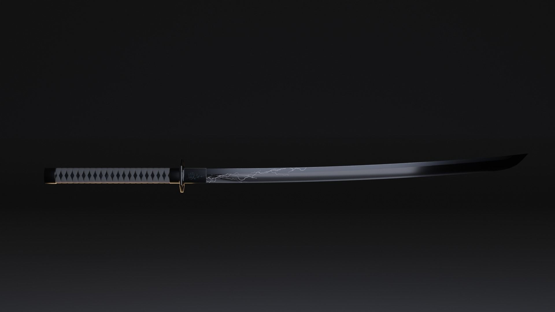 Game-ready Katana high quality Low-poly 3D model_2