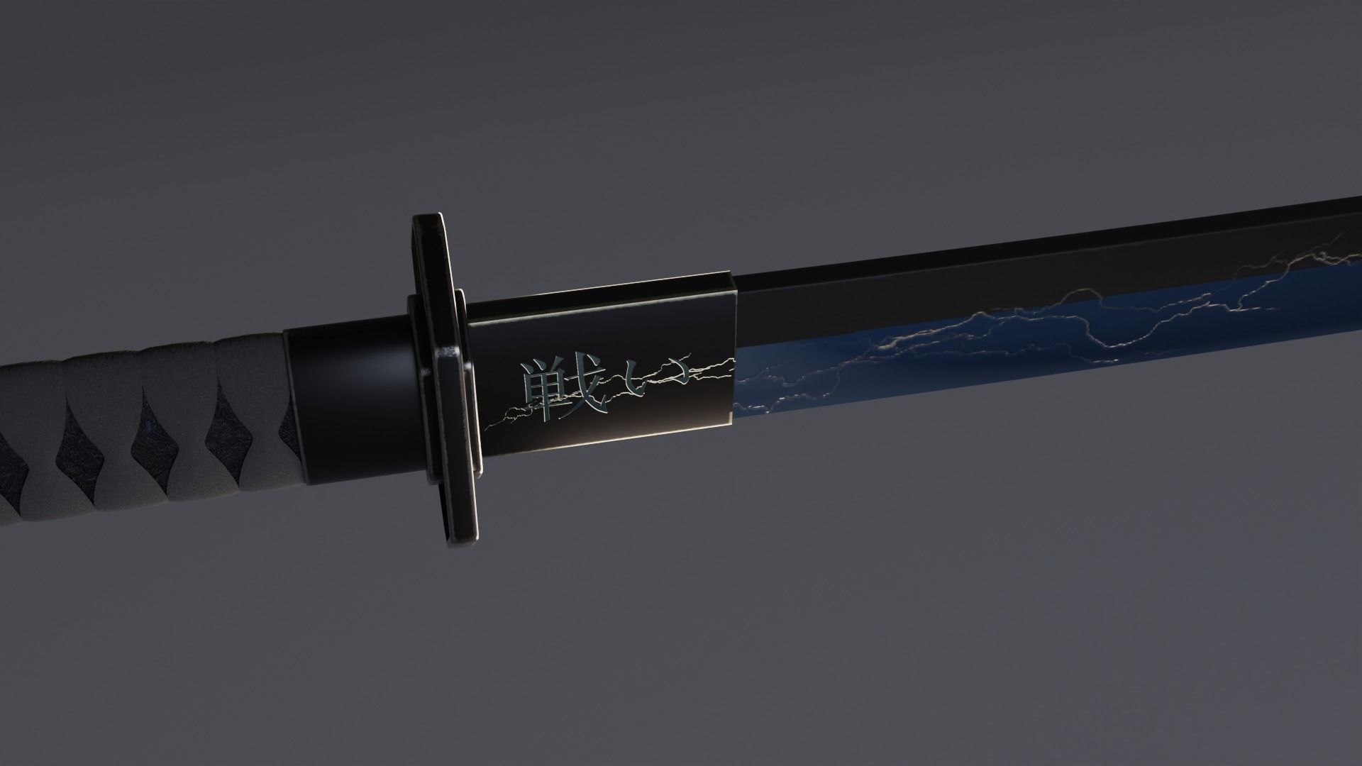 Game-ready Katana high quality Low-poly 3D model_3