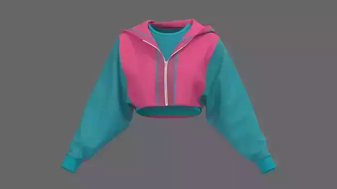 Female hoodie 3D model
