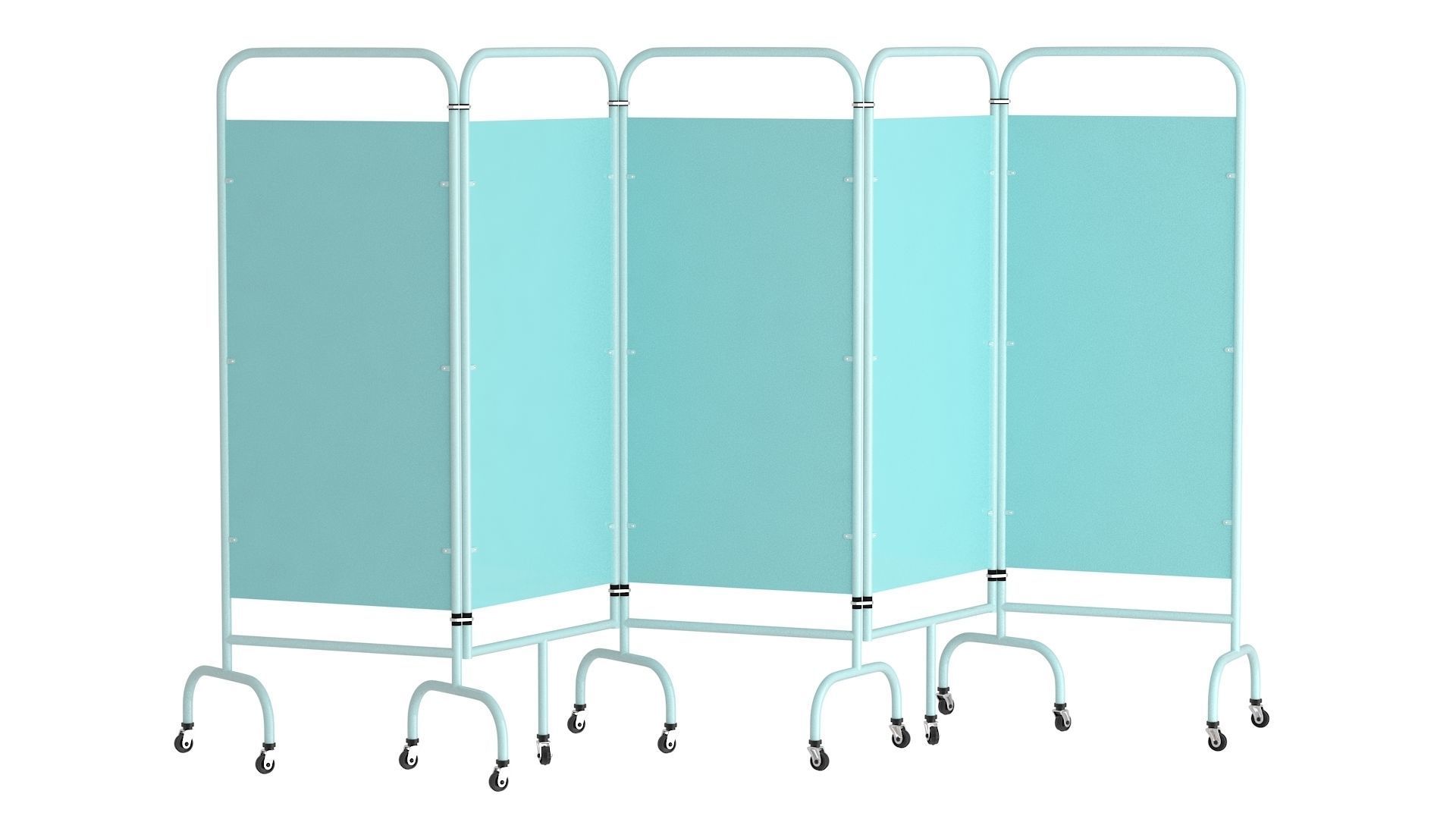 Mobile Folding Hospital Privacy Screen Collection 3D model_21