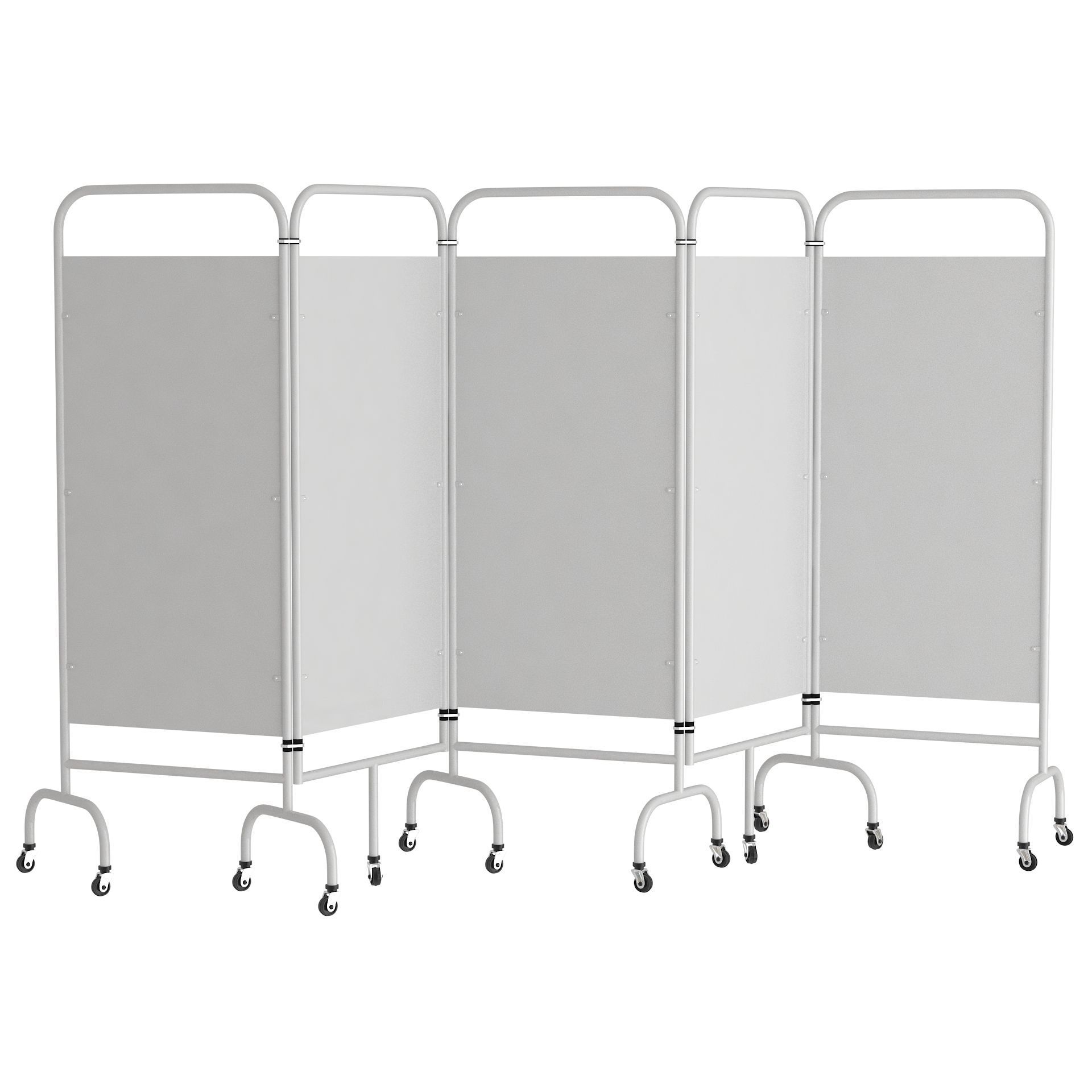 Mobile Folding Hospital Privacy Screen Collection 3D model_11