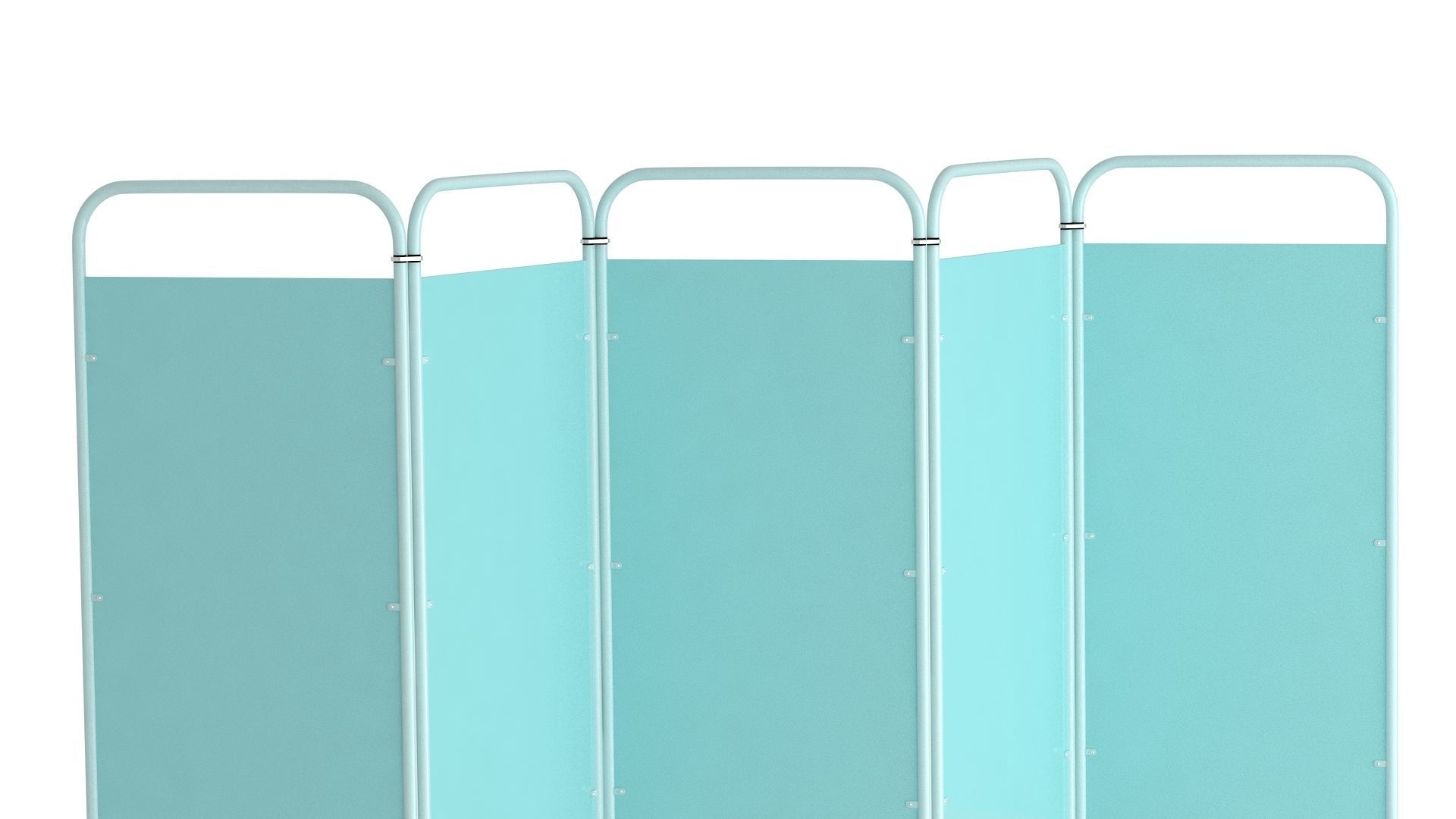 Mobile Folding Hospital Privacy Screen Collection 3D model_24