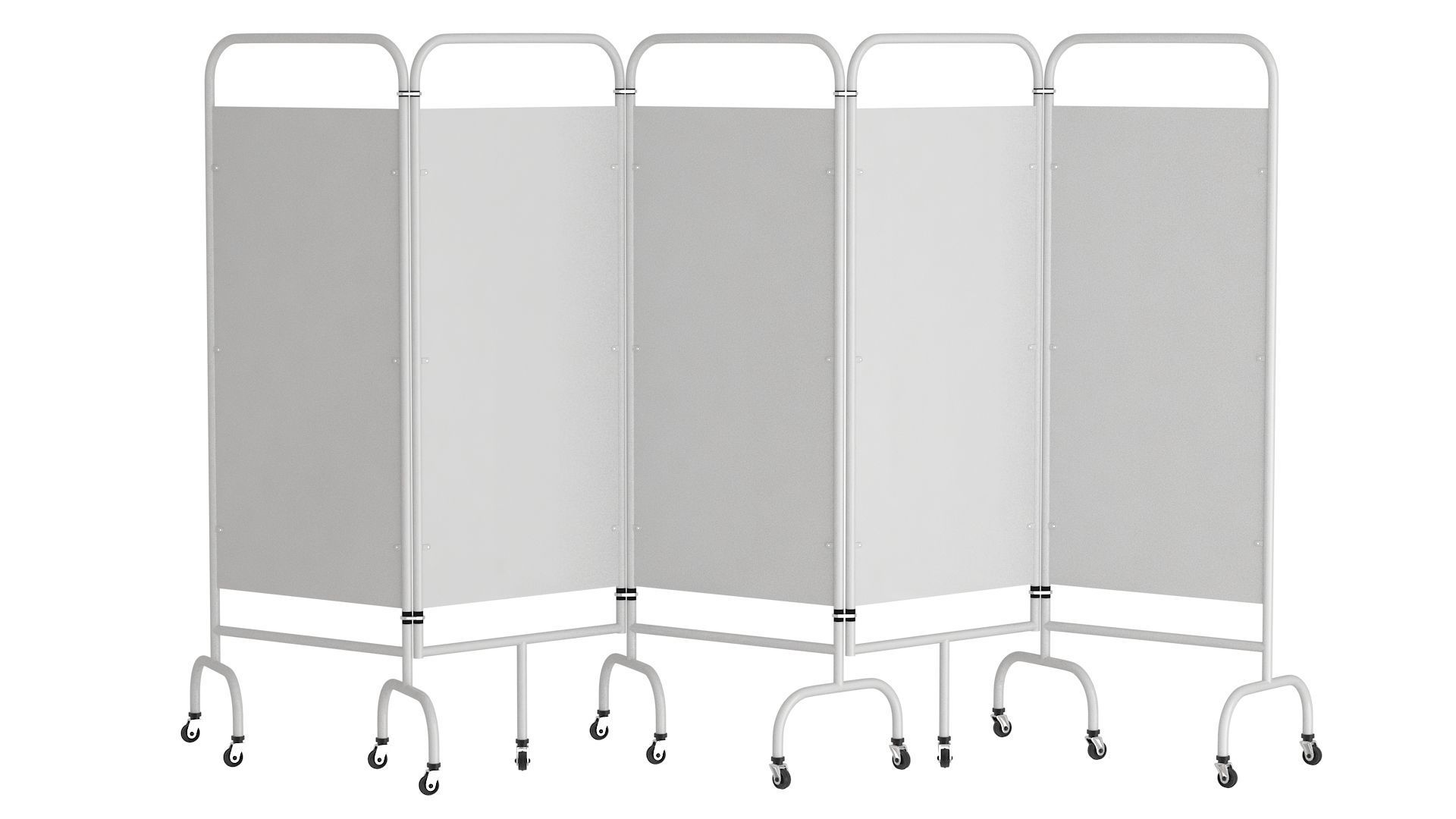 Mobile Folding Hospital Privacy Screen Collection 3D model_12