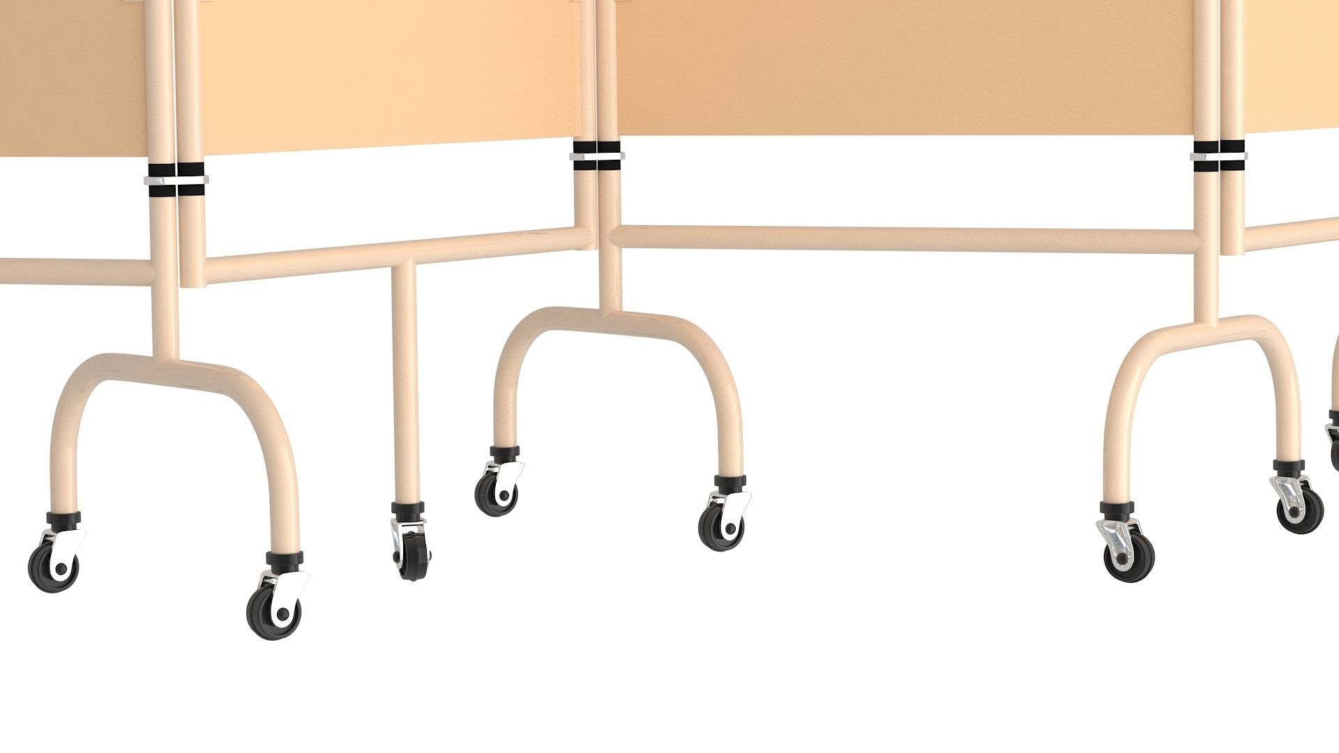 Mobile Folding Hospital Privacy Screen Collection 3D model_10