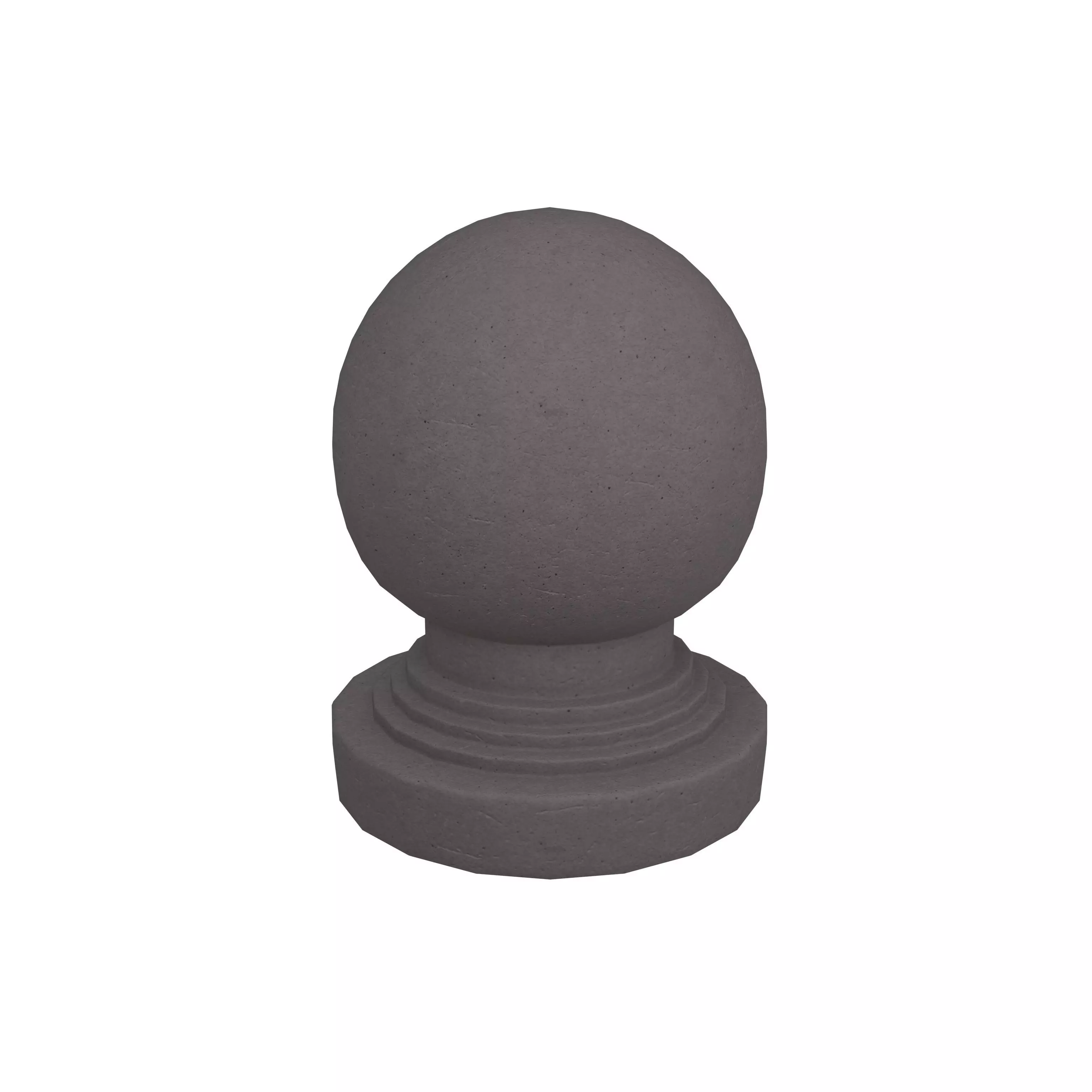 Round Rock Road Blocks Stone v1 002 Low-poly 3D model_0