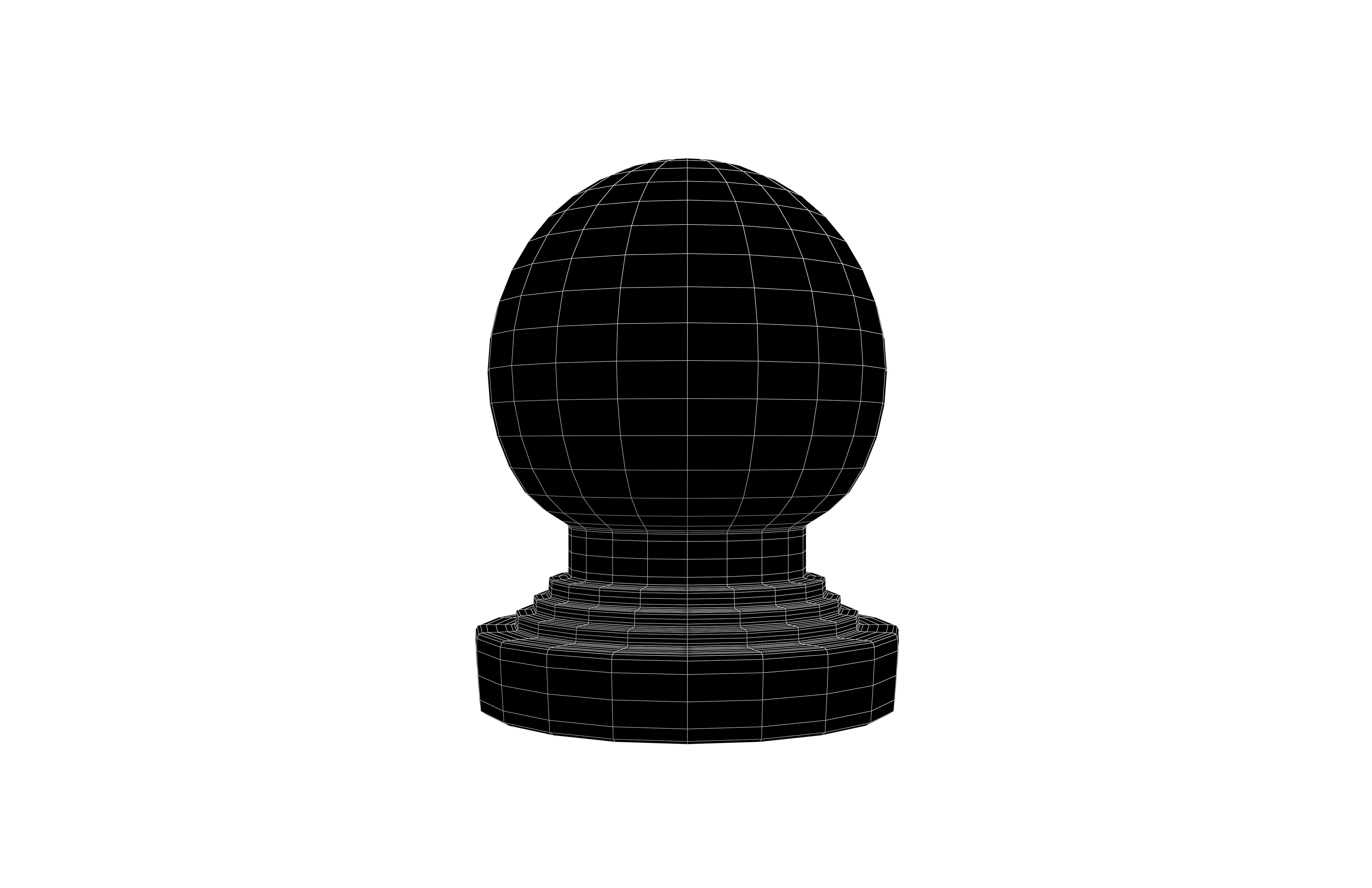 Round Rock Road Blocks Stone v1 002 Low-poly 3D model_6