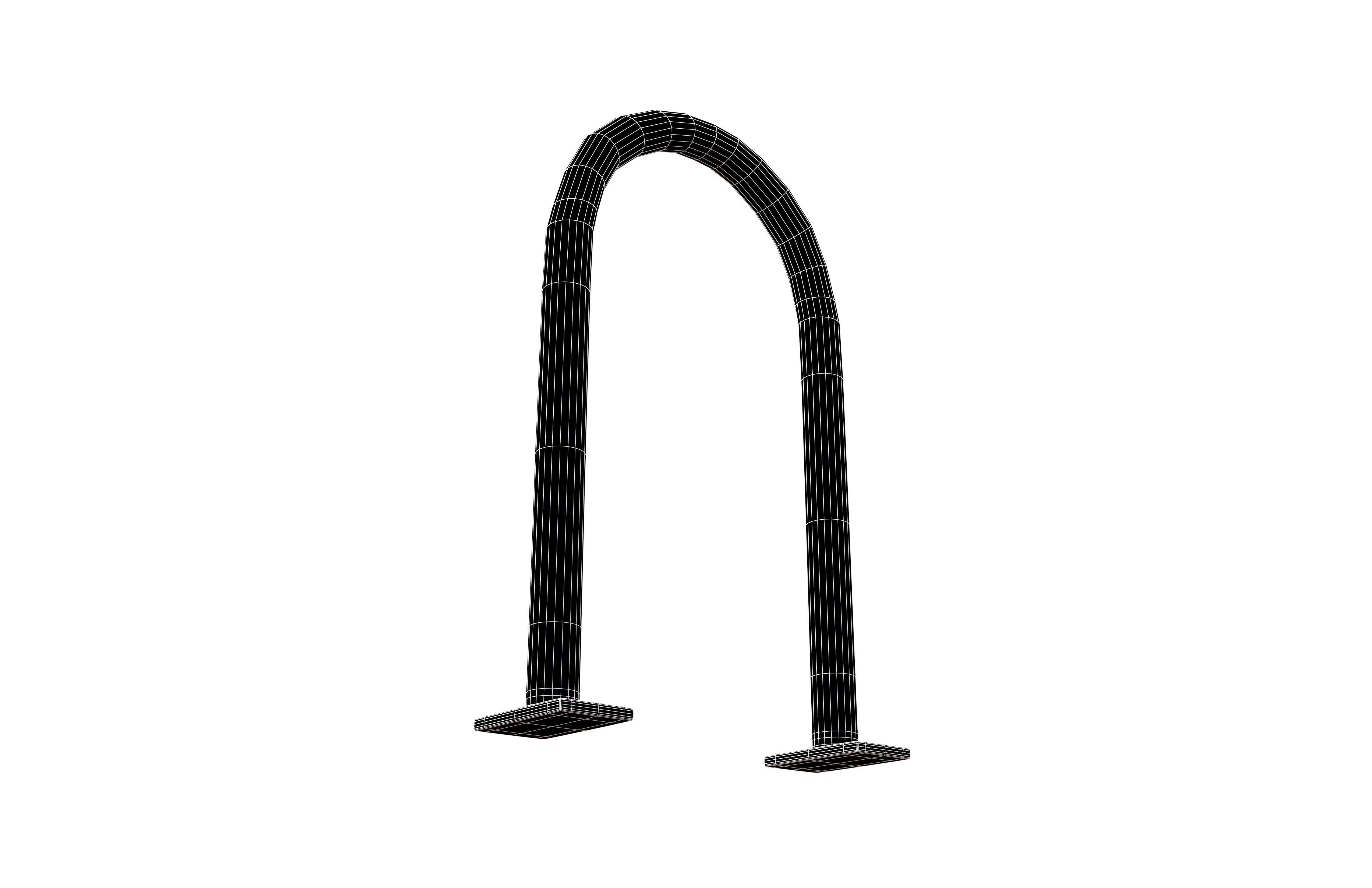 Hoop Rack v1 008 Low-poly 3D model_7