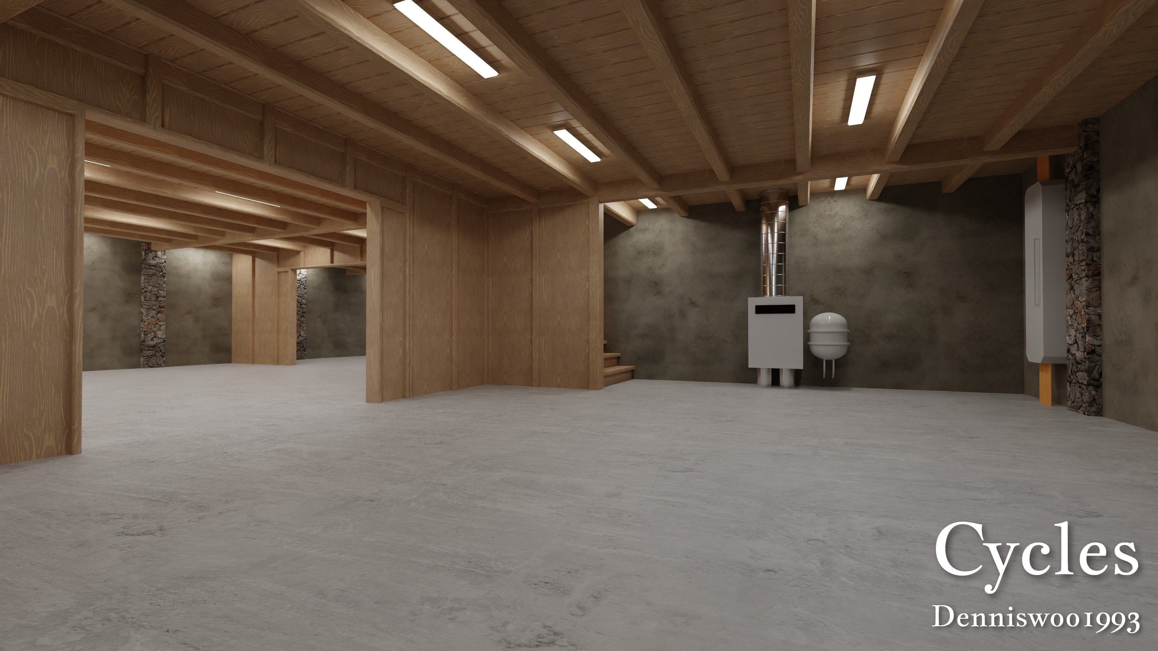 Modular Classic Style American House 16 Low-poly 3D model_11