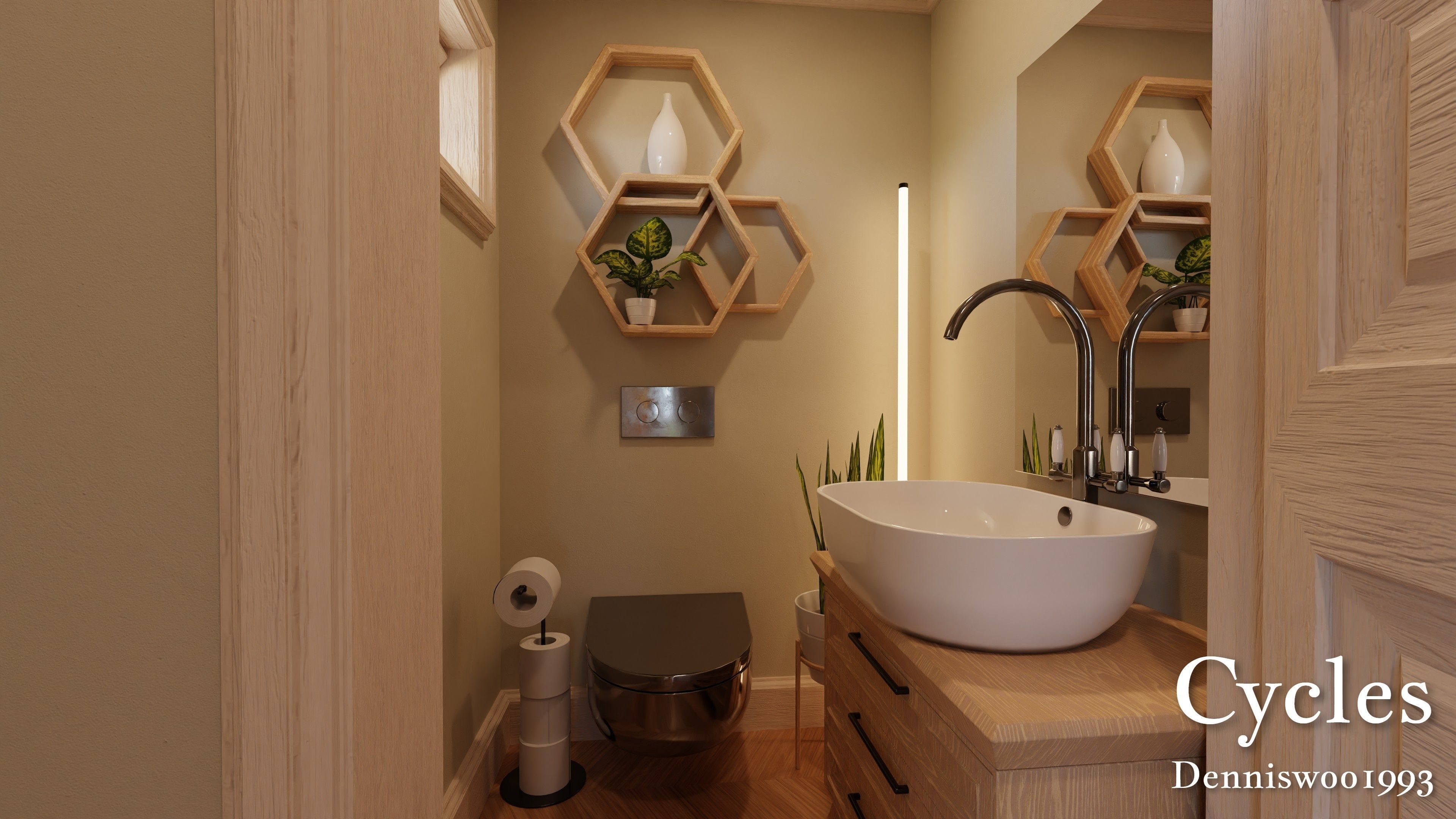 Modular Classic Style American House 16 Low-poly 3D model_15