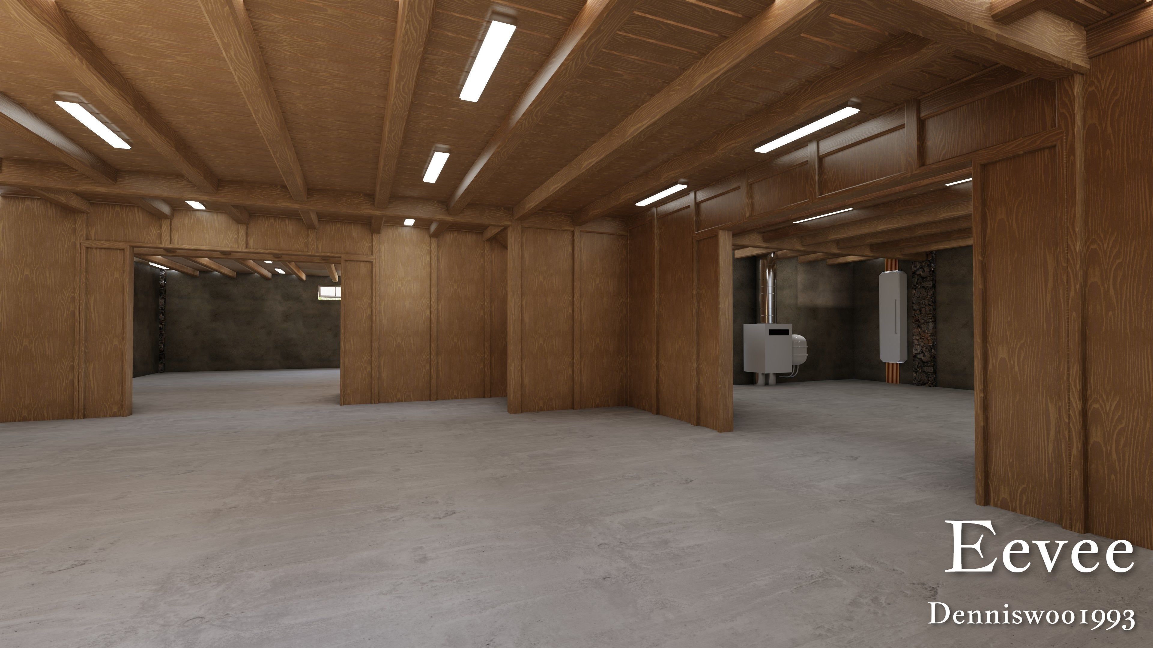 Modular Classic Style American House 16 Low-poly 3D model_36