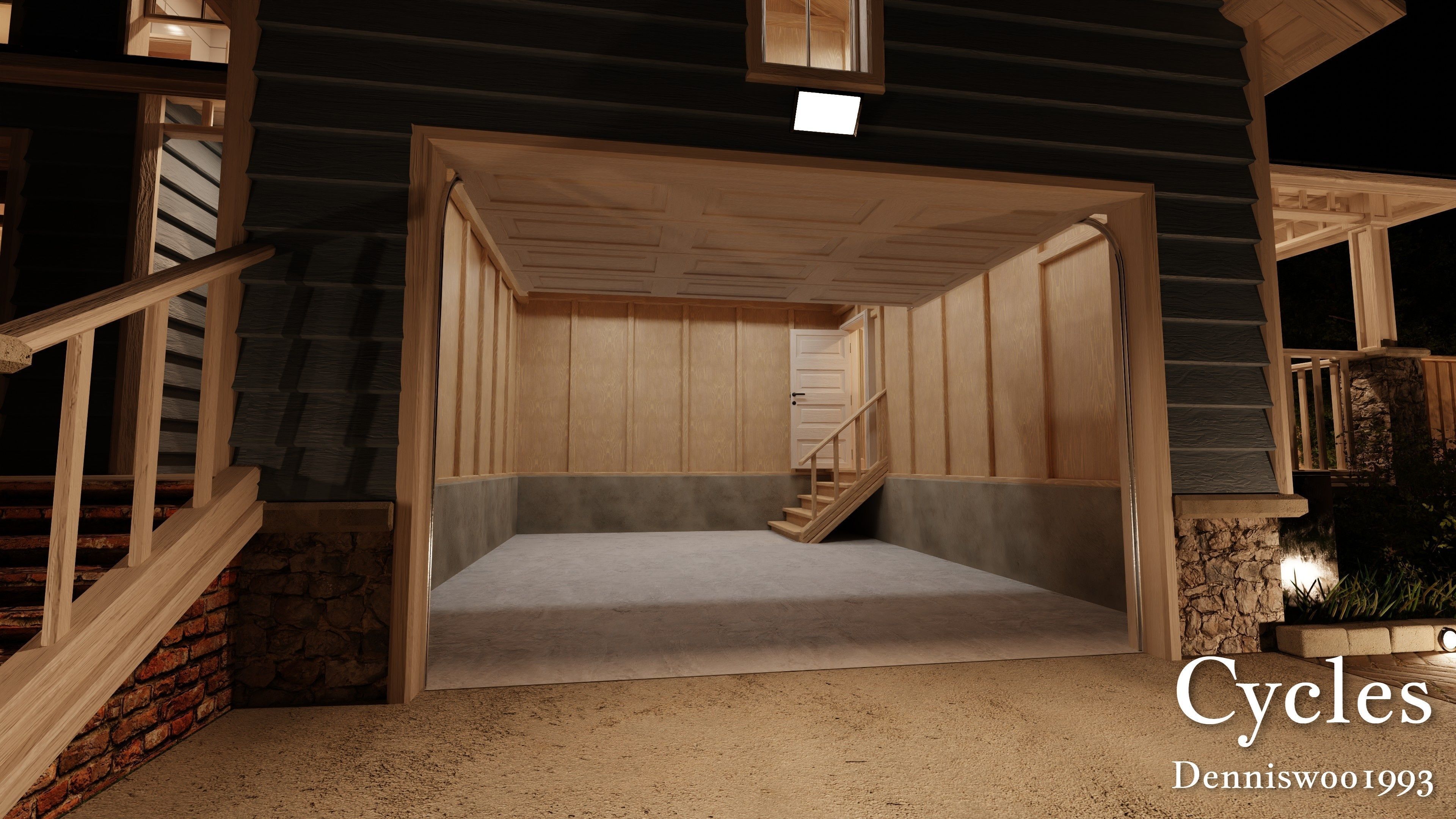 Modular Classic Style American House 16 Low-poly 3D model_27