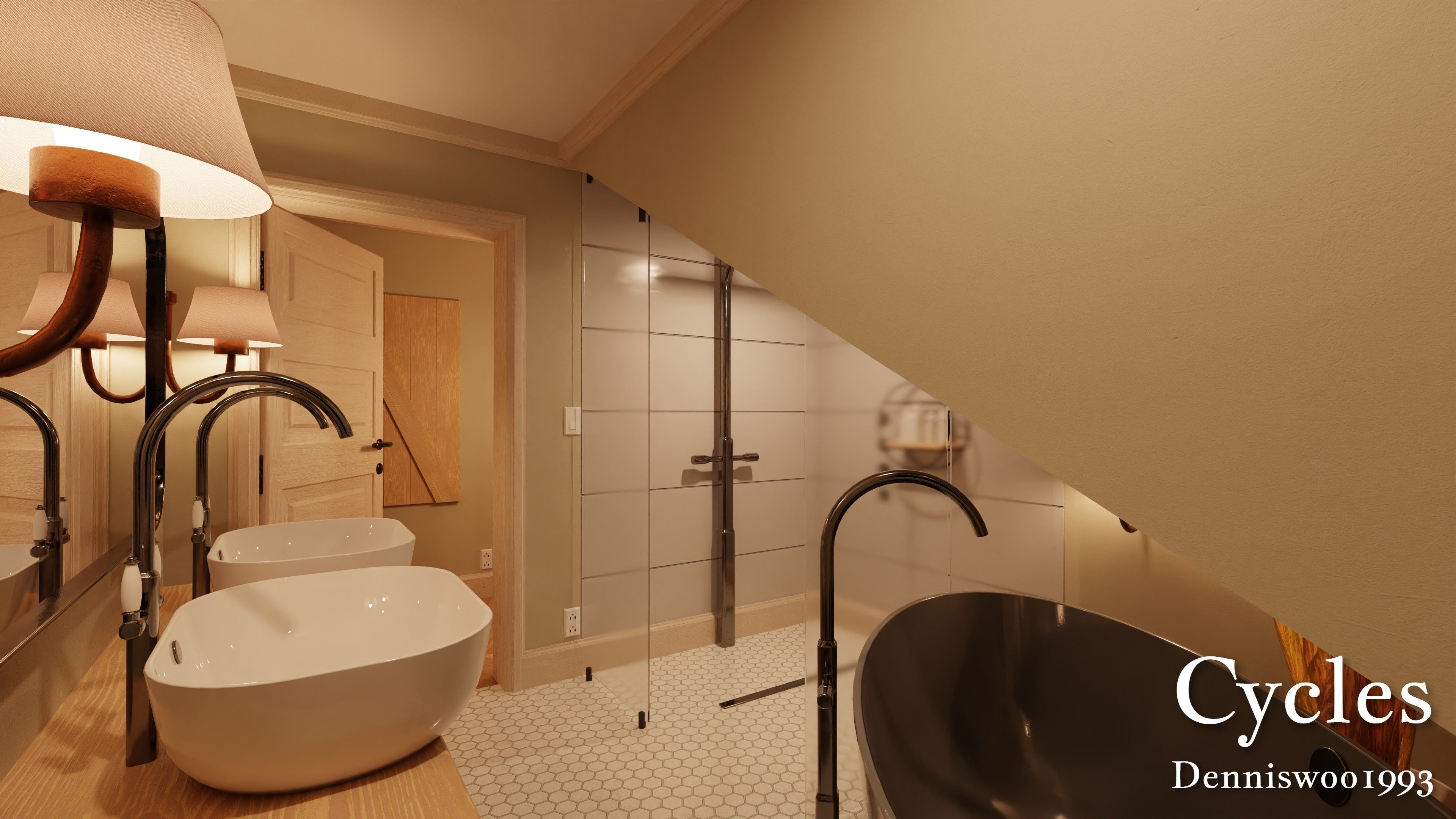 Modular Classic Style American House 16 Low-poly 3D model_30