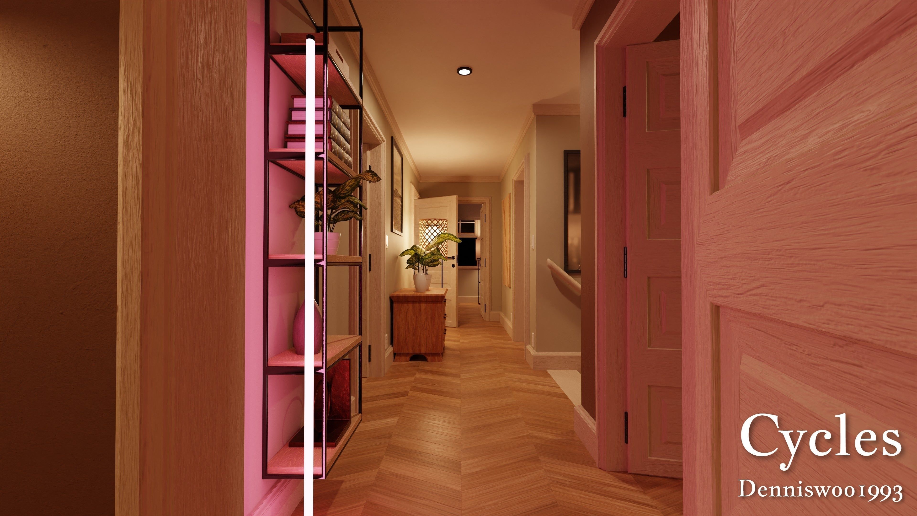 Modular Classic Style American House 16 Low-poly 3D model_29