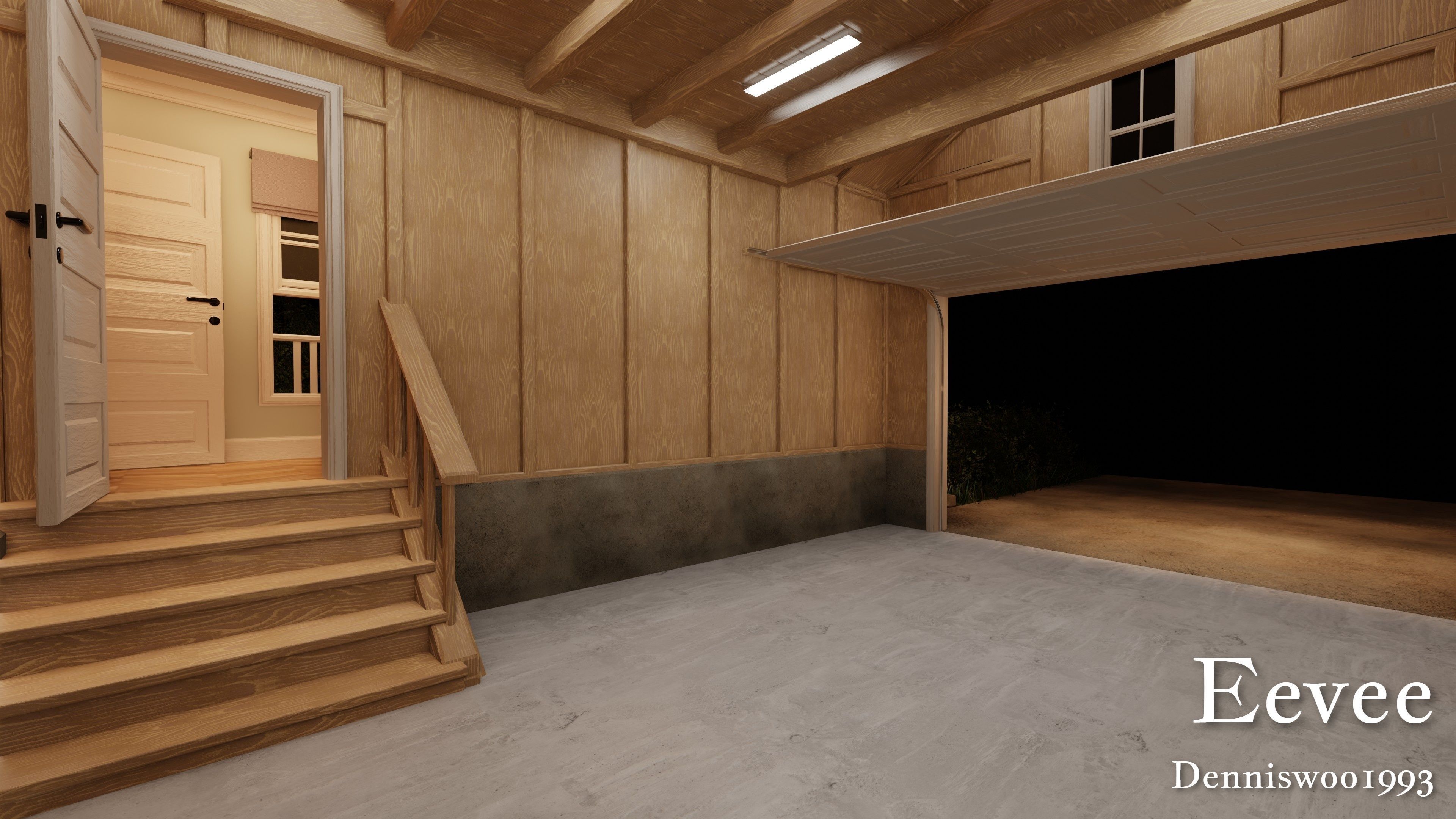 Modular Classic Style American House 16 Low-poly 3D model_43