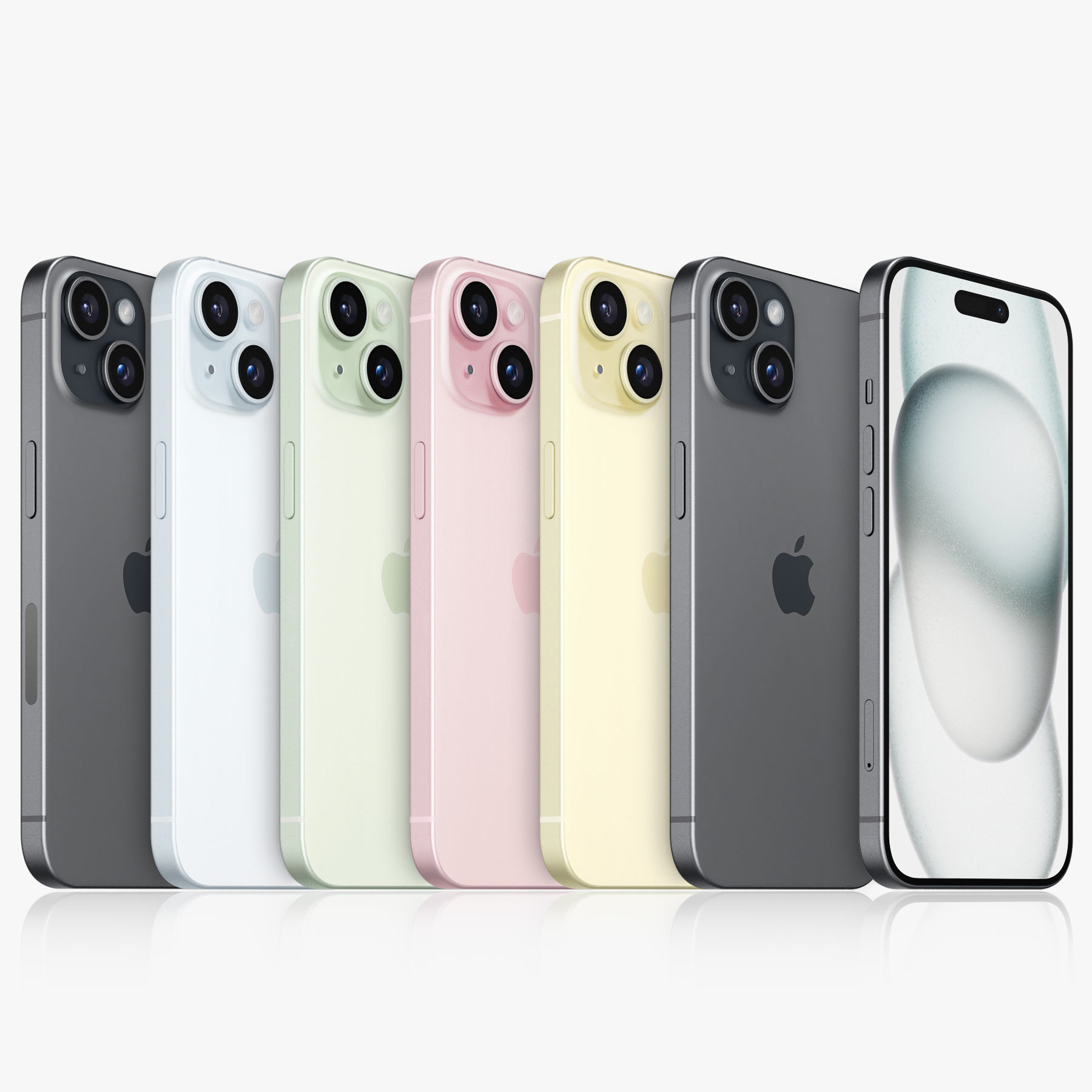 Apple iPhone 15 all colors 3D model_1