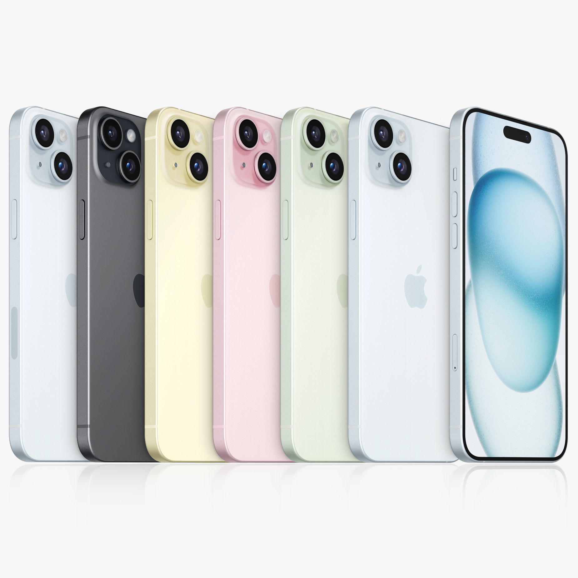 Apple iPhone 15 plus all colors 3D model_1
