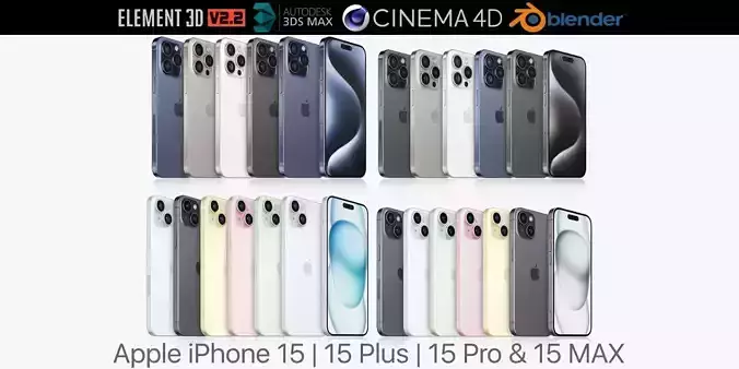 Apple iPhone 15 and 15 Plus and 15 Pro and 15 Pro MAX all colors