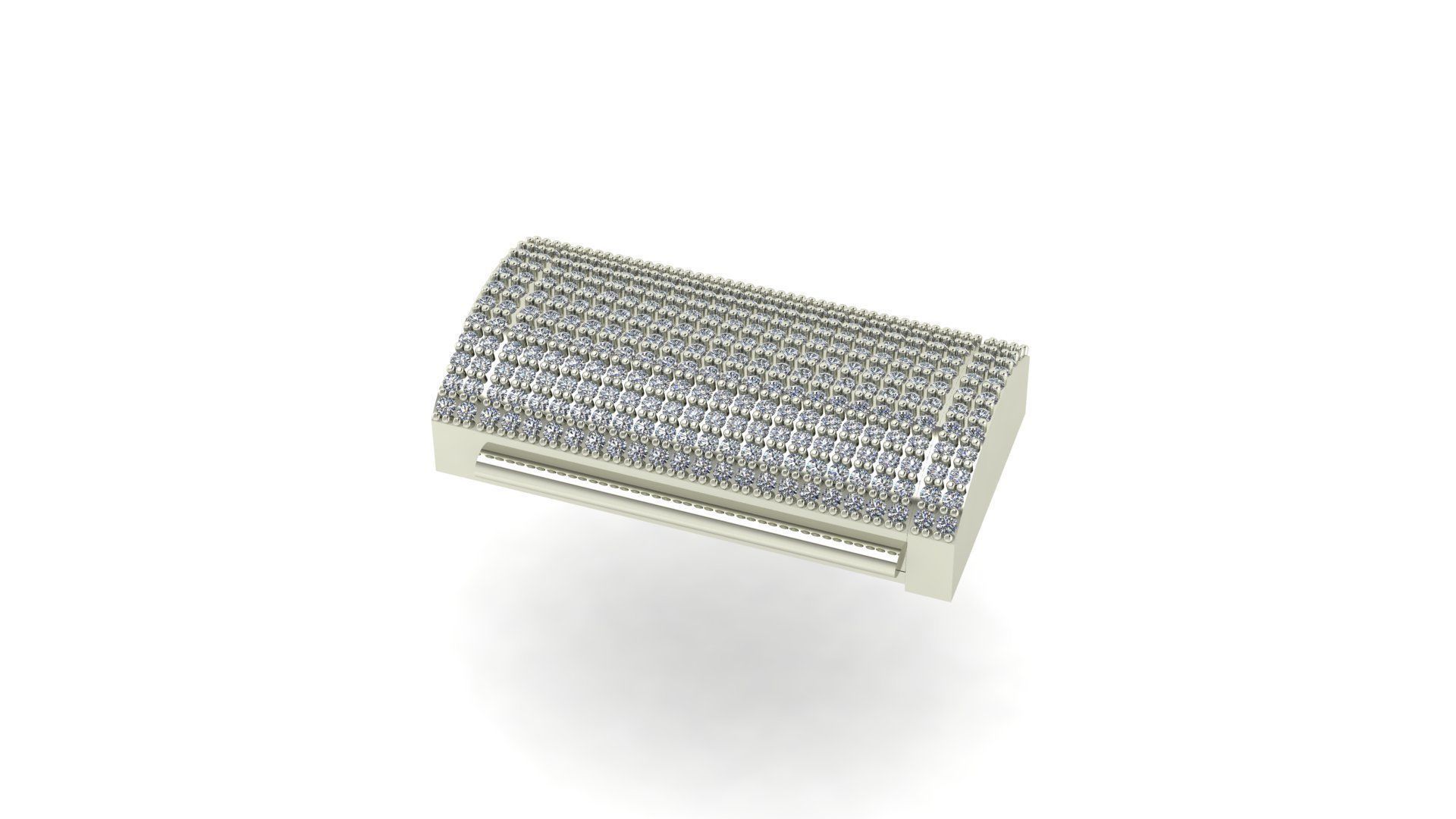 Cuban link chain box lock  3D print model_1