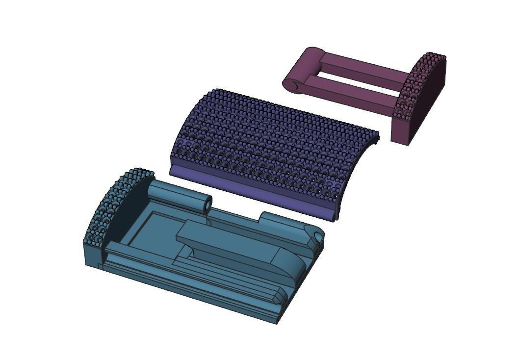 Cuban link chain box lock  3D print model_4