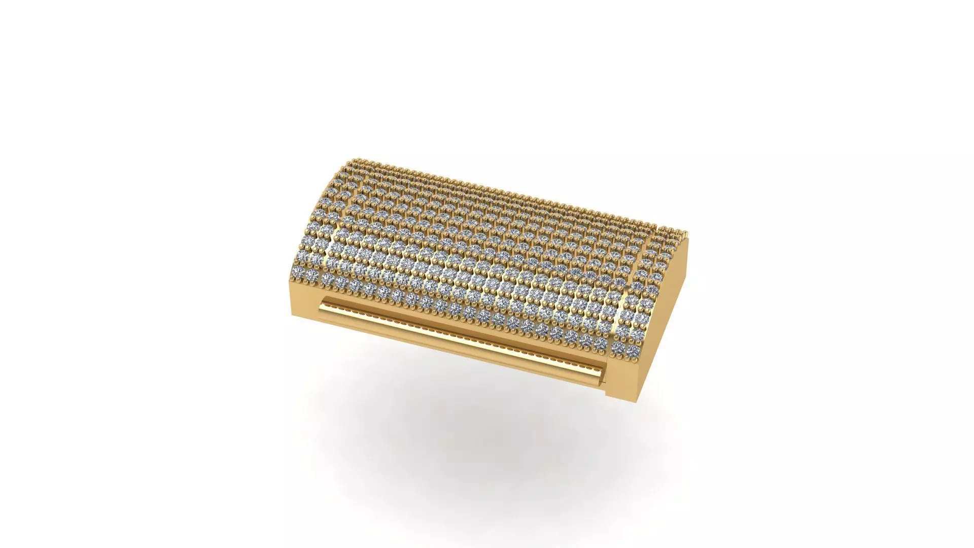 Cuban link chain box lock  3D print model_0