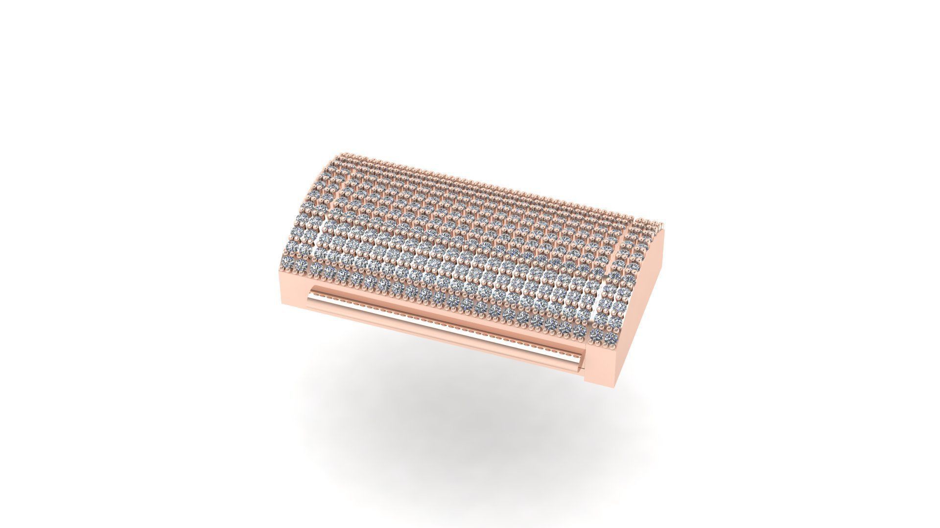 Cuban link chain box lock  3D print model_2