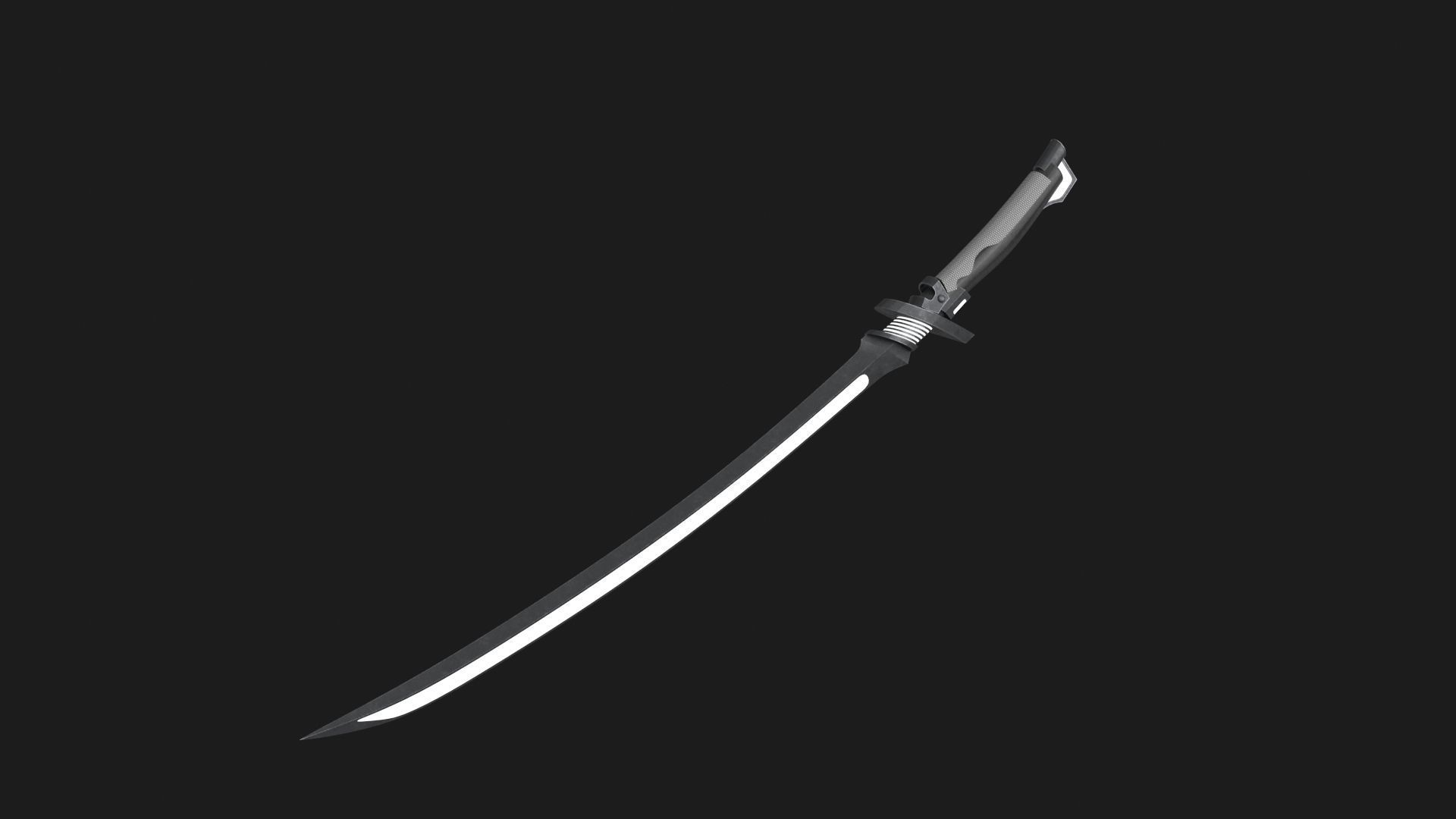 Fantasy Sci-Fi Sword v3 Low-poly 3D model_9