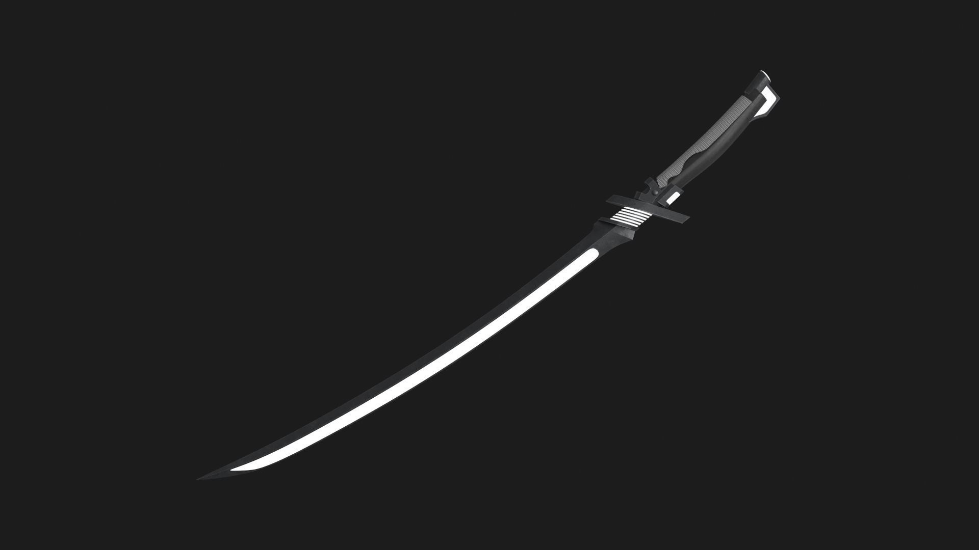 Fantasy Sci-Fi Sword v3 Low-poly 3D model_8