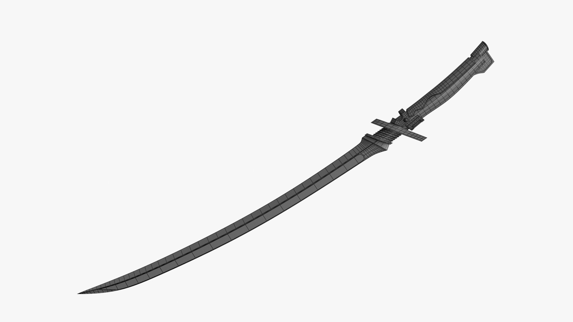 Fantasy Sci-Fi Sword v3 Low-poly 3D model_16