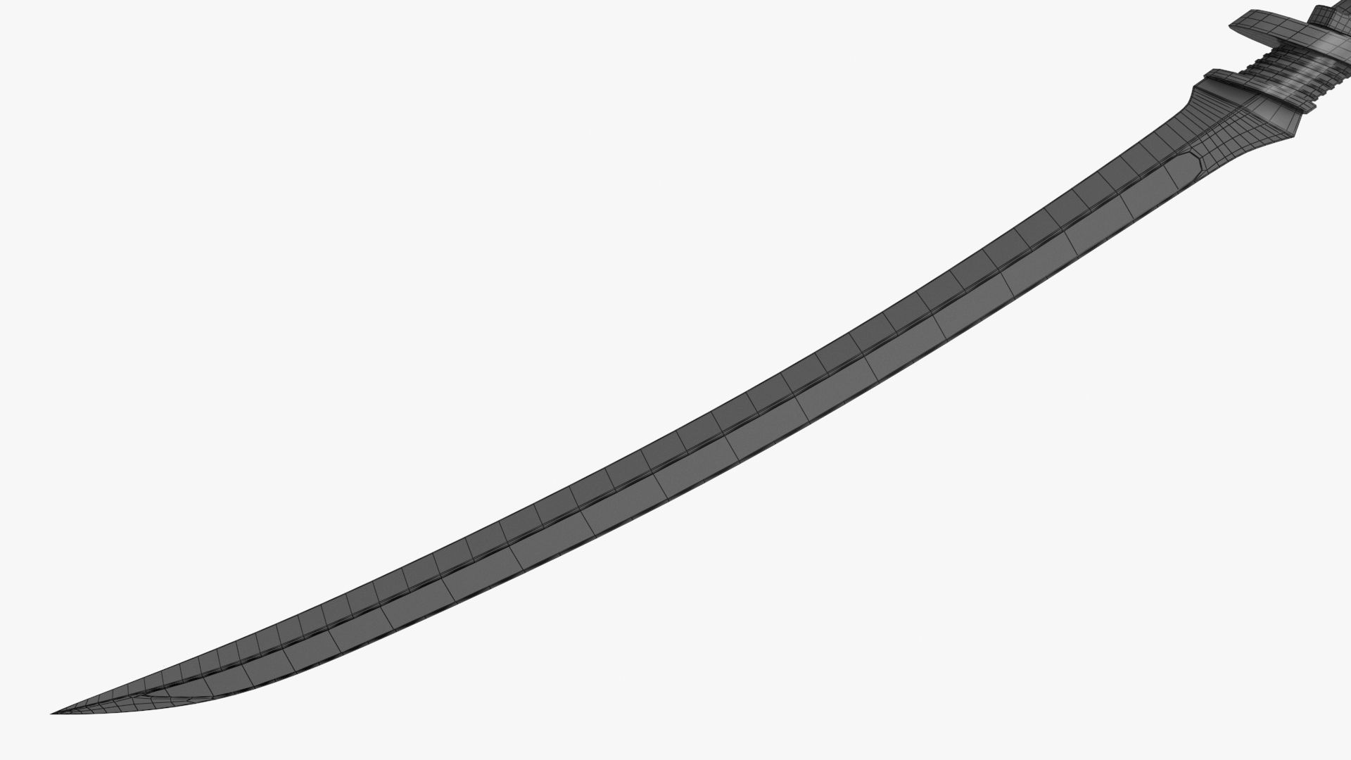 Fantasy Sci-Fi Sword v3 Low-poly 3D model_18