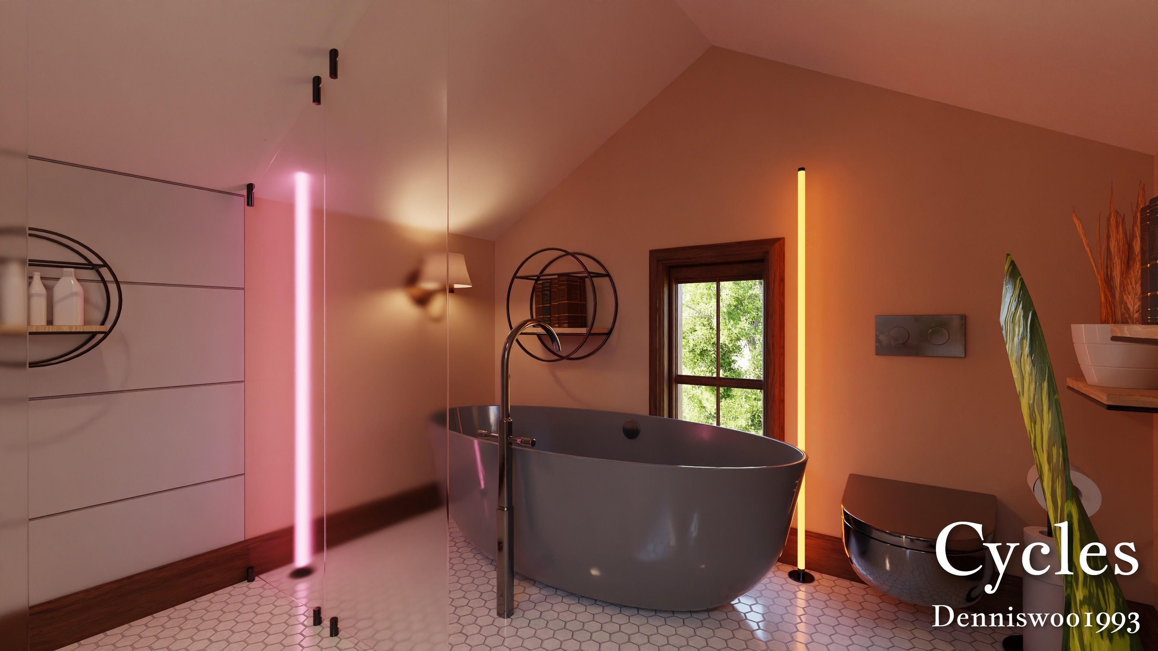 Modular Classic Style American House 17 Low-poly 3D model_14