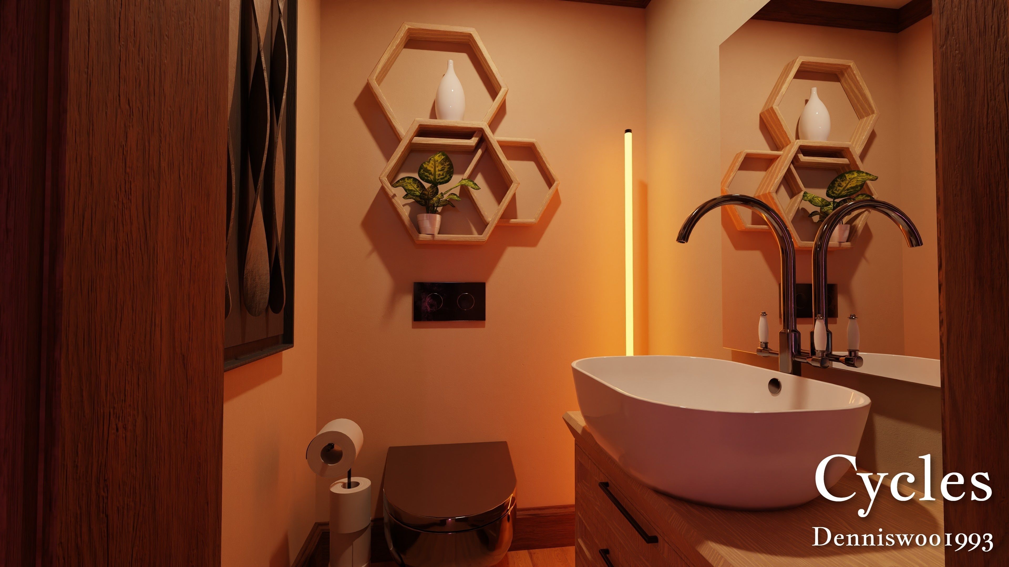 Modular Classic Style American House 17 Low-poly 3D model_19