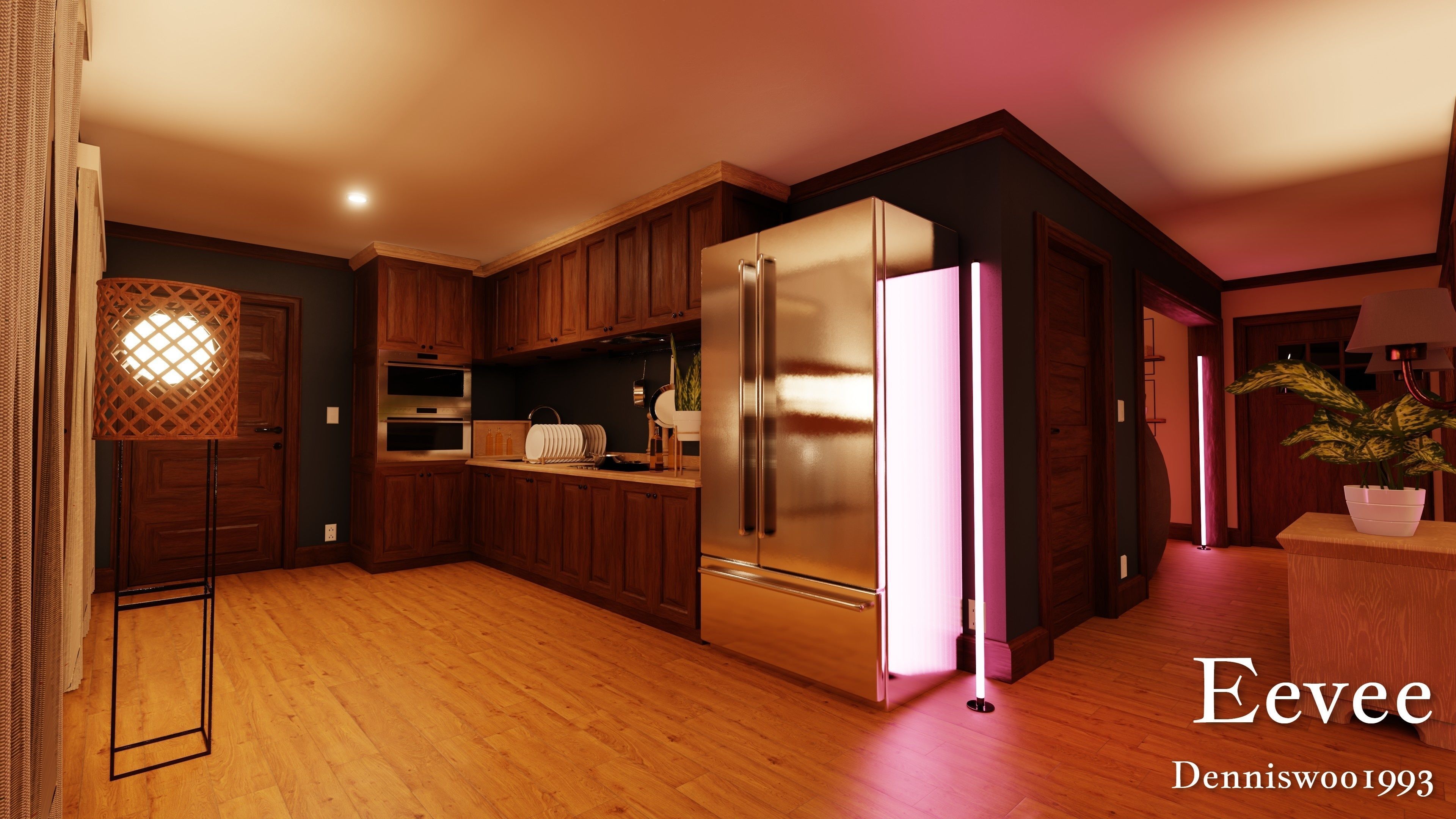 Modular Classic Style American House 17 Low-poly 3D model_50