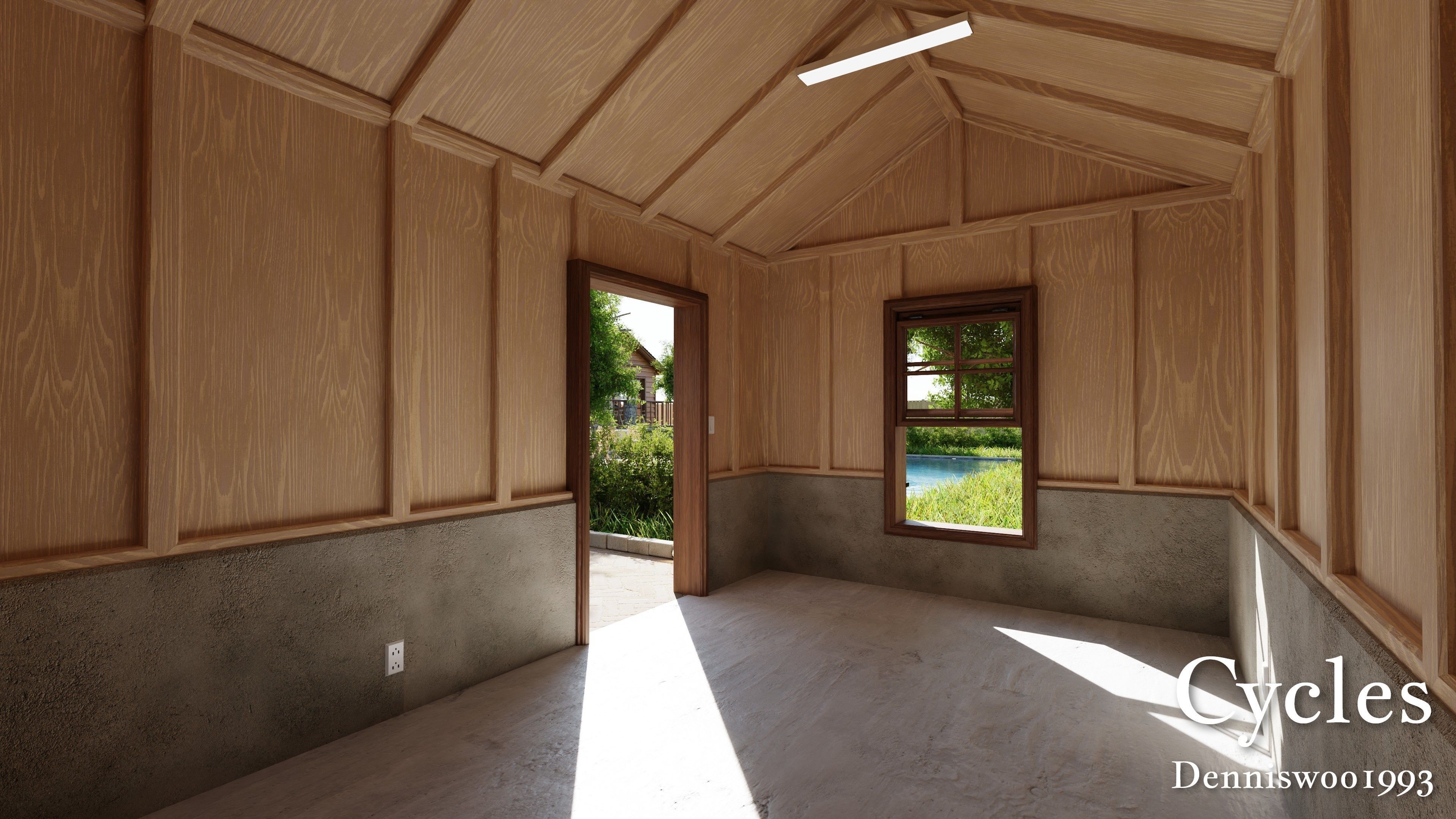 Modular Classic Style American House 17 Low-poly 3D model_23