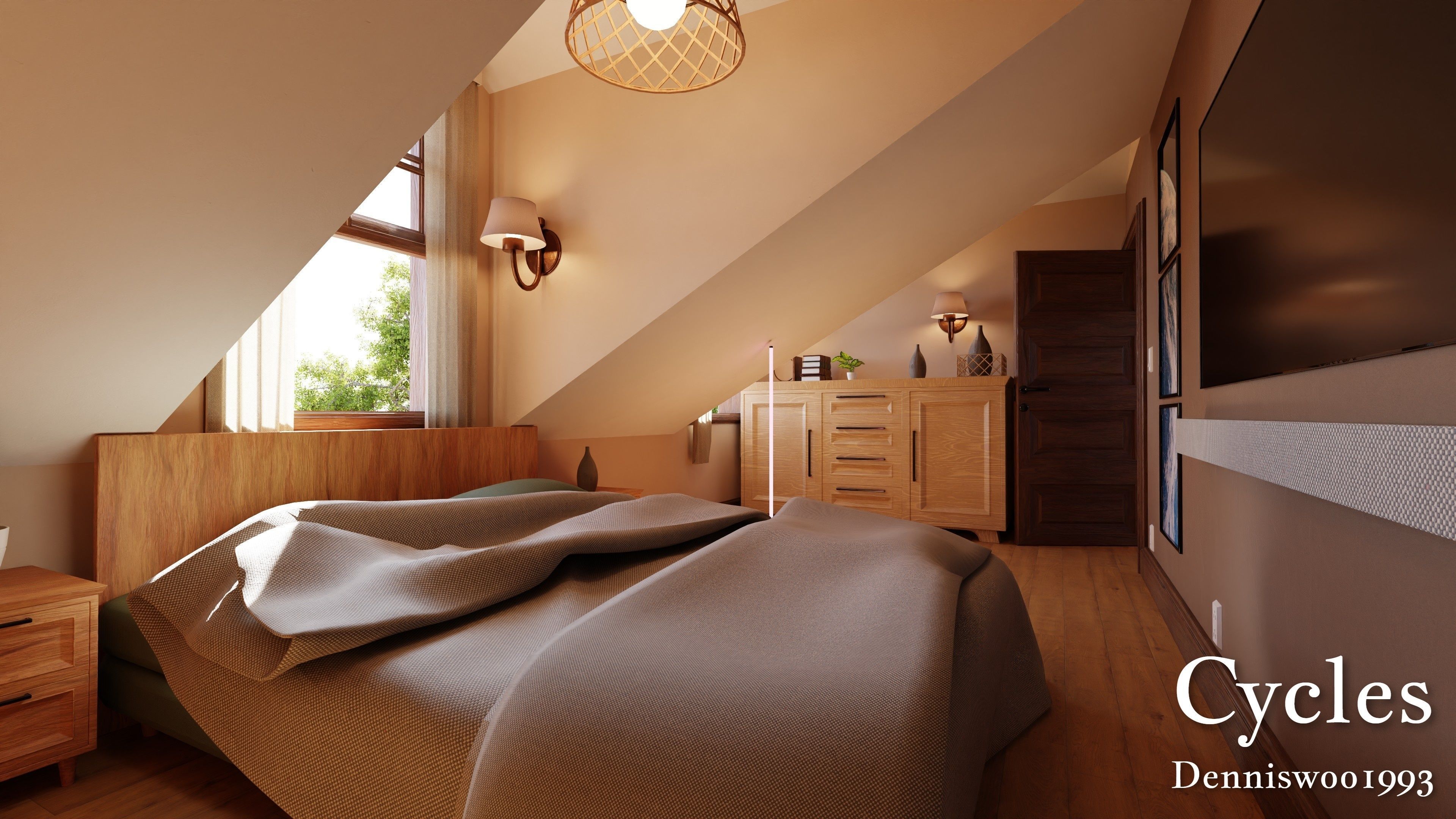 Modular Classic Style American House 17 Low-poly 3D model_20