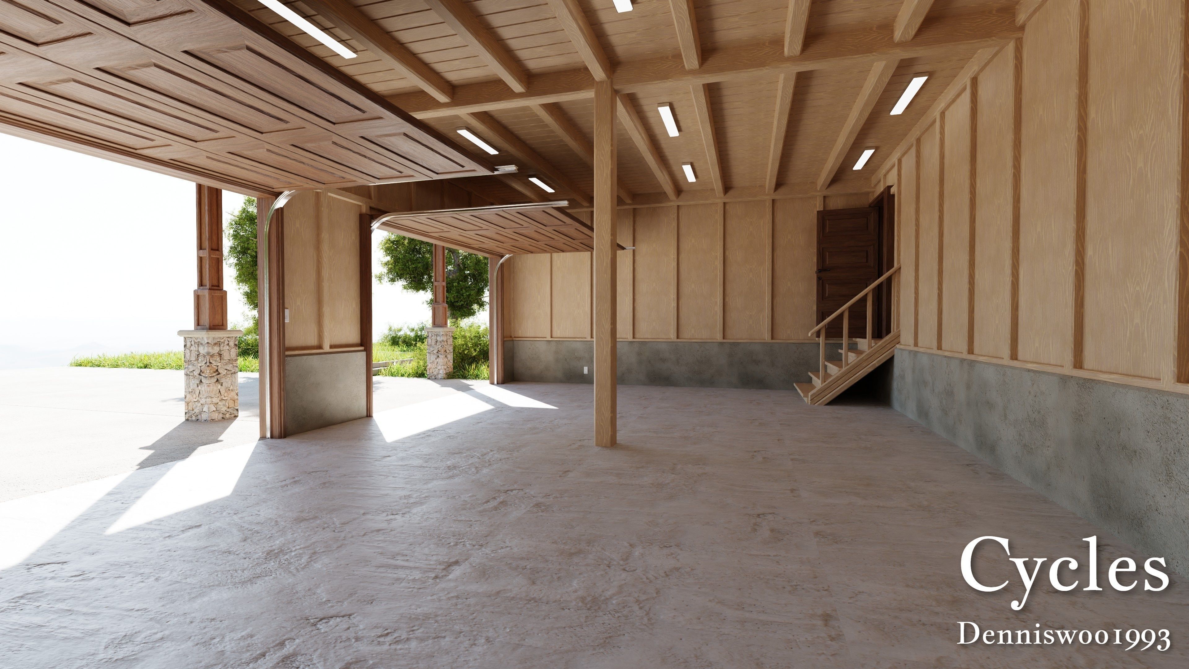 Modular Classic Style American House 17 Low-poly 3D model_12