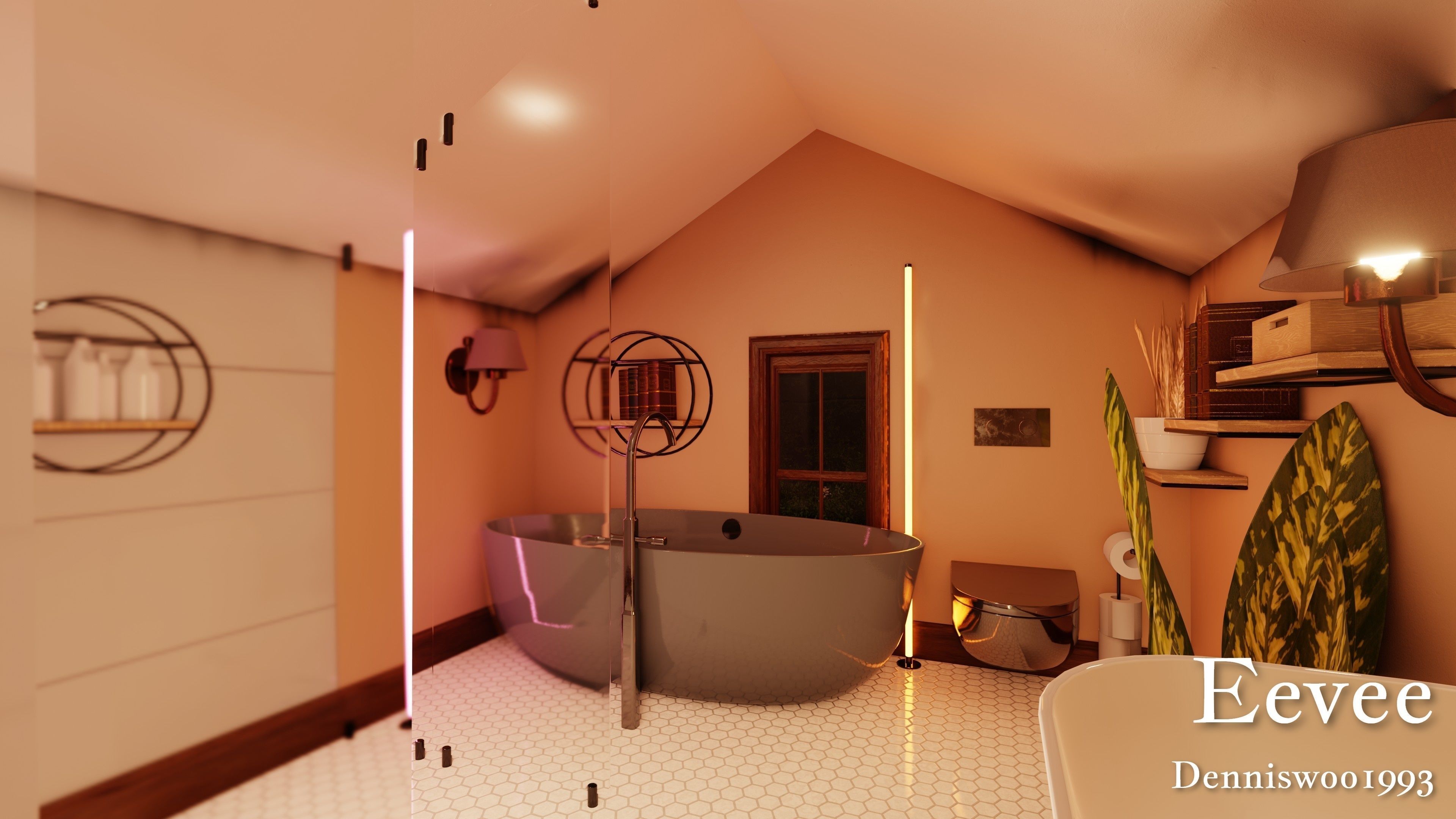 Modular Classic Style American House 17 Low-poly 3D model_53