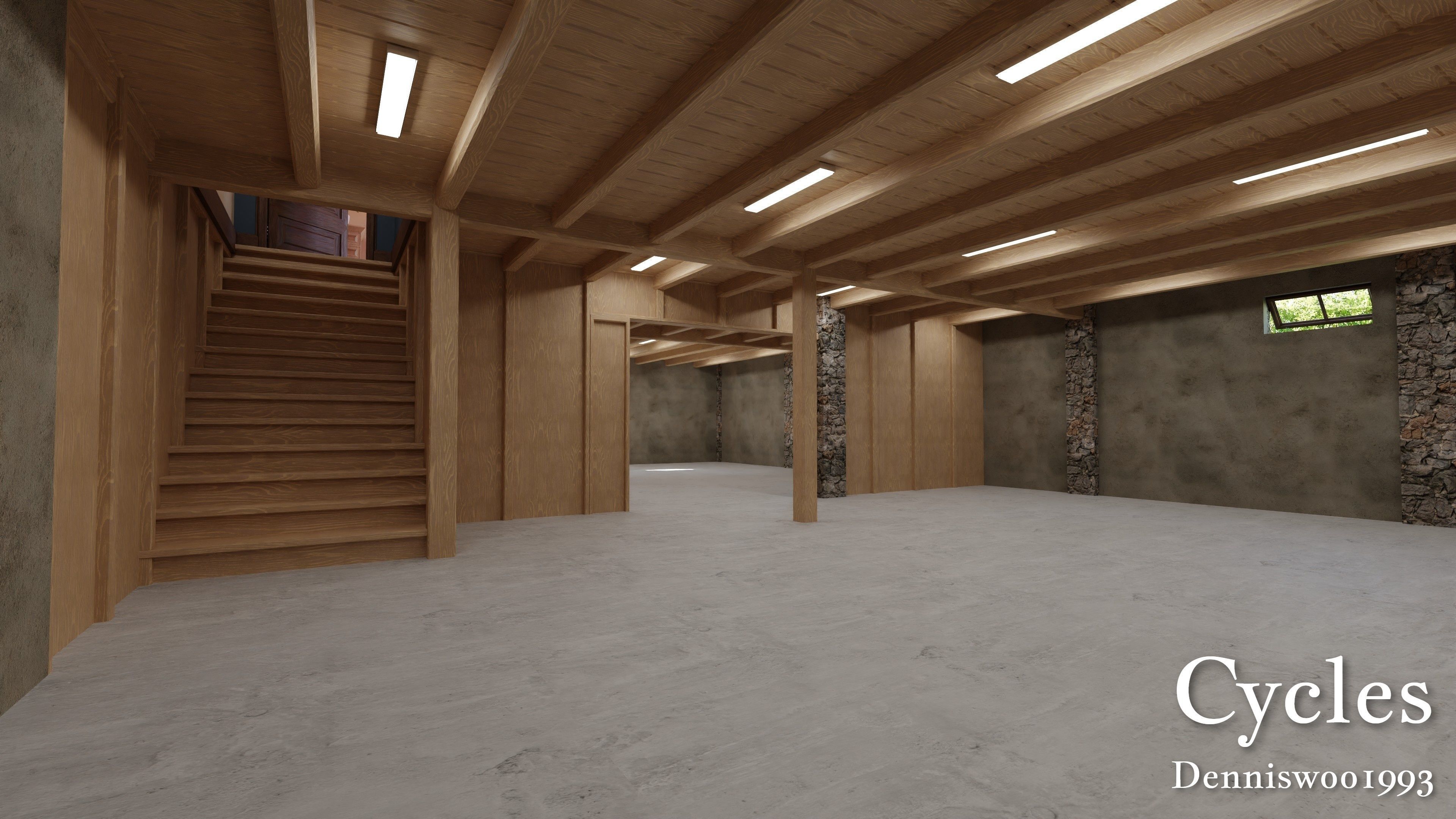 Modular Classic Style American House 17 Low-poly 3D model_15